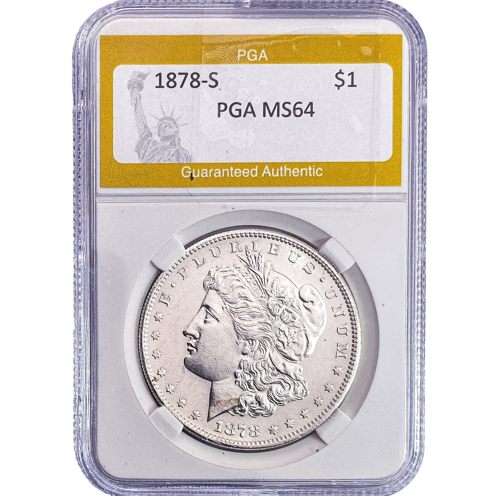 1878-S Morgan Silver Dollar PGA MS64: 1878-S Morgan Silver Dollar PGA MS64