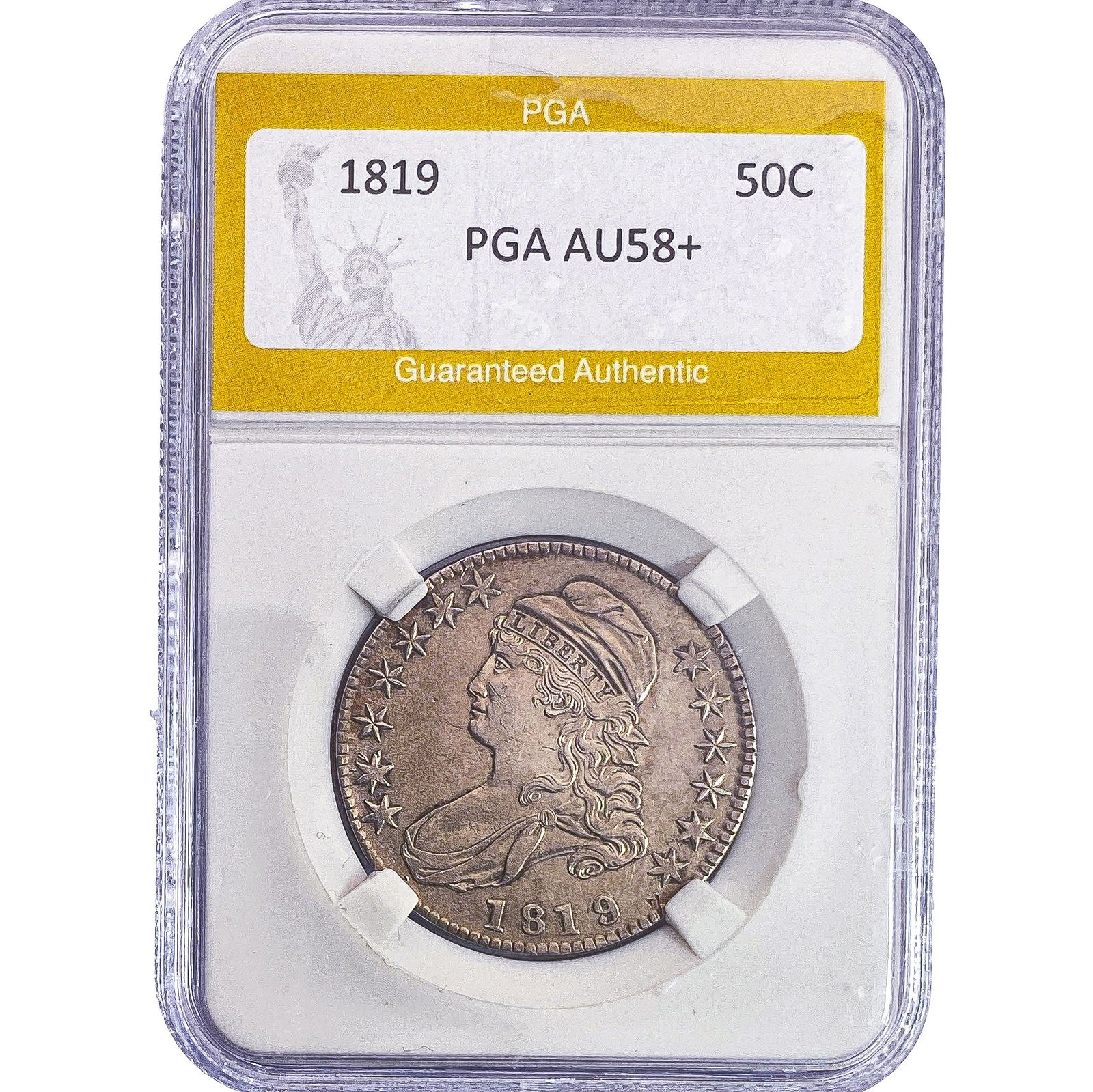 1819 Capped Bust Half Dollar PGA AU58+ (1 of 2)