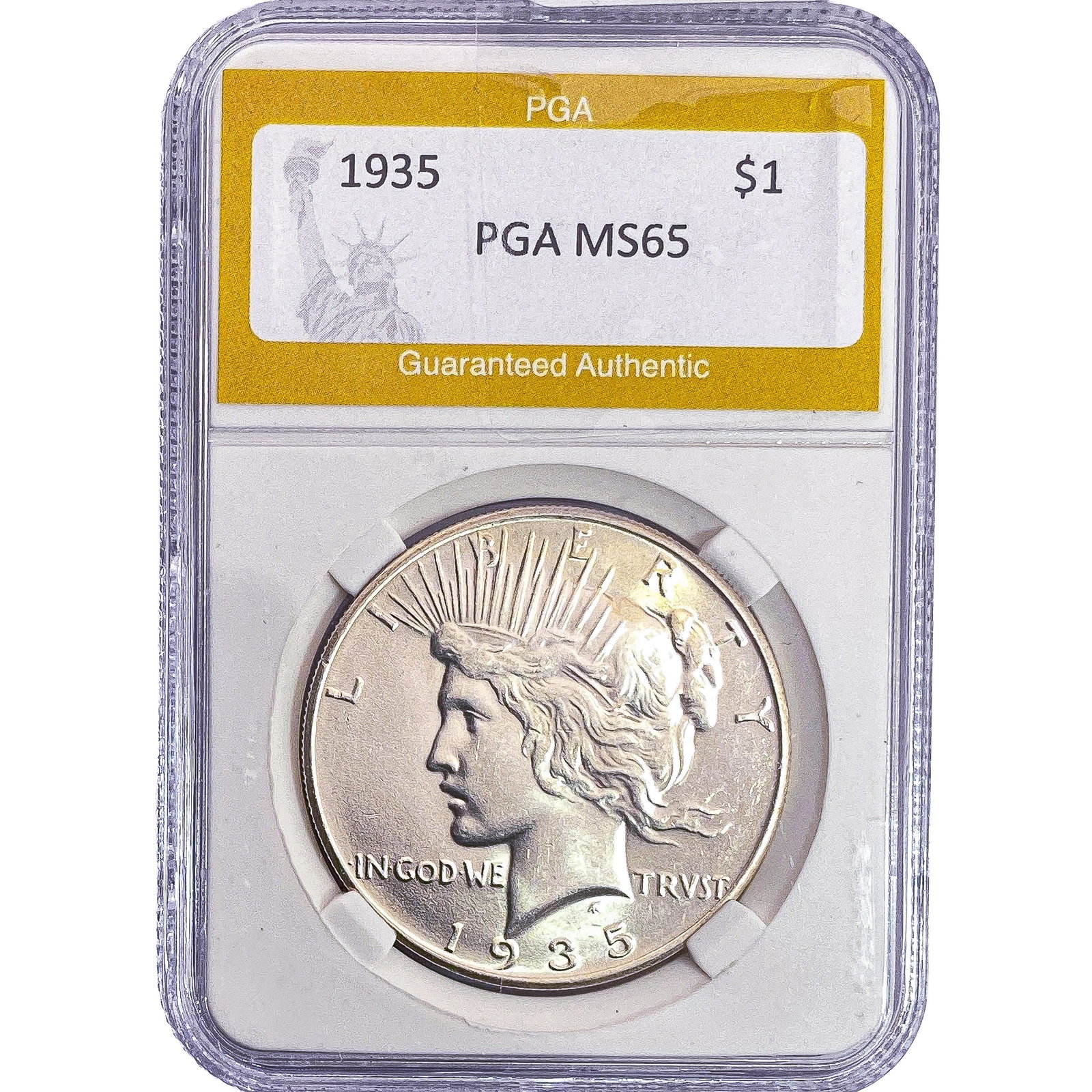 1935 Silver Peace Dollar PGA MS65 (1 of 2)