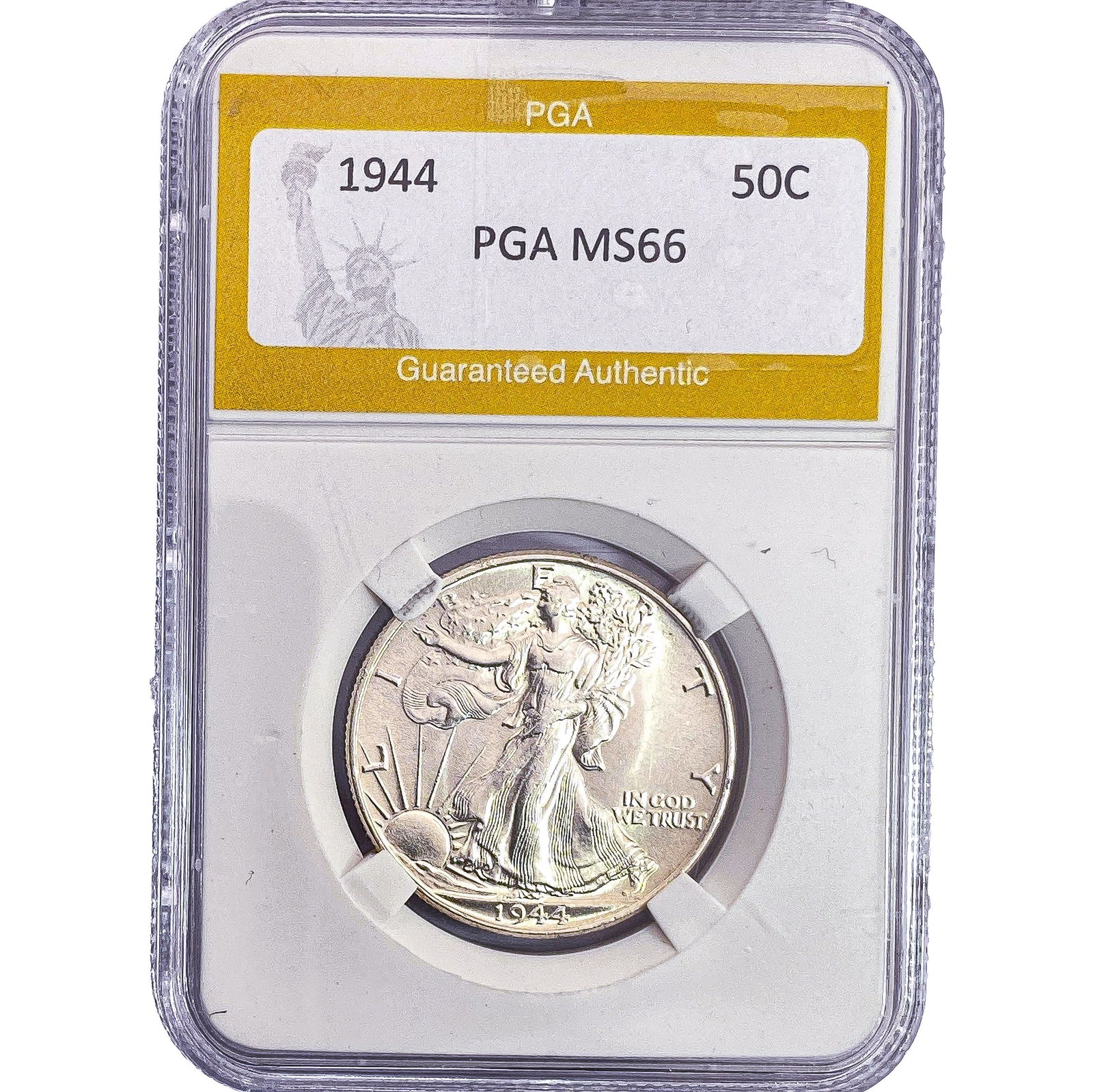 1944 Walking Liberty Half Dollar PGA MS66: 1944 Walking Liberty Half Dollar PGA MS66