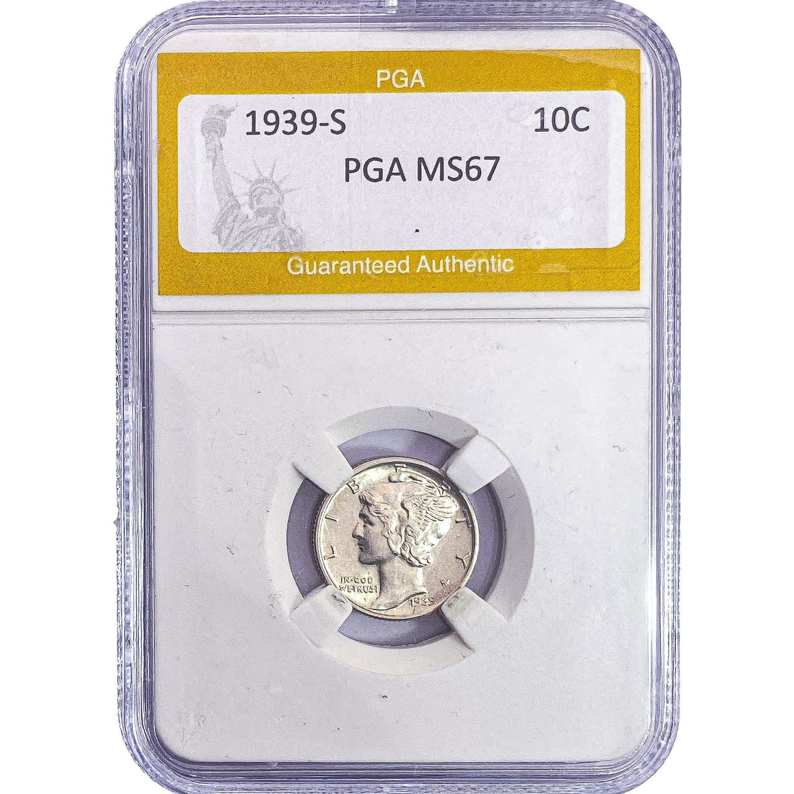 1939-S Mercury Silver Dime PGA MS67 (1 of 2)