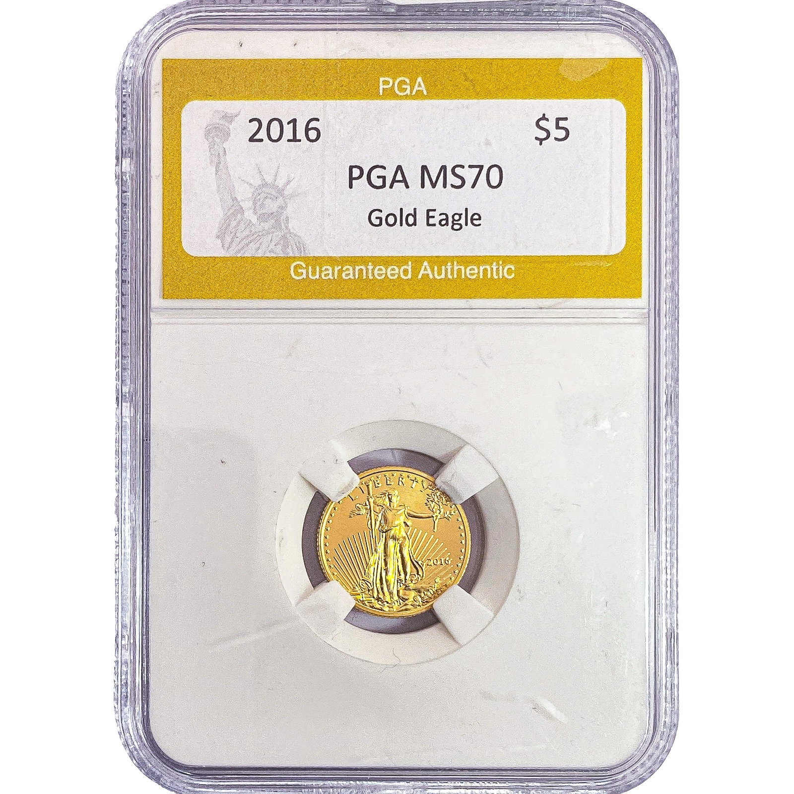 2016 1/10oz $5 Gold Eagle PGA MS70 (1 of 2)