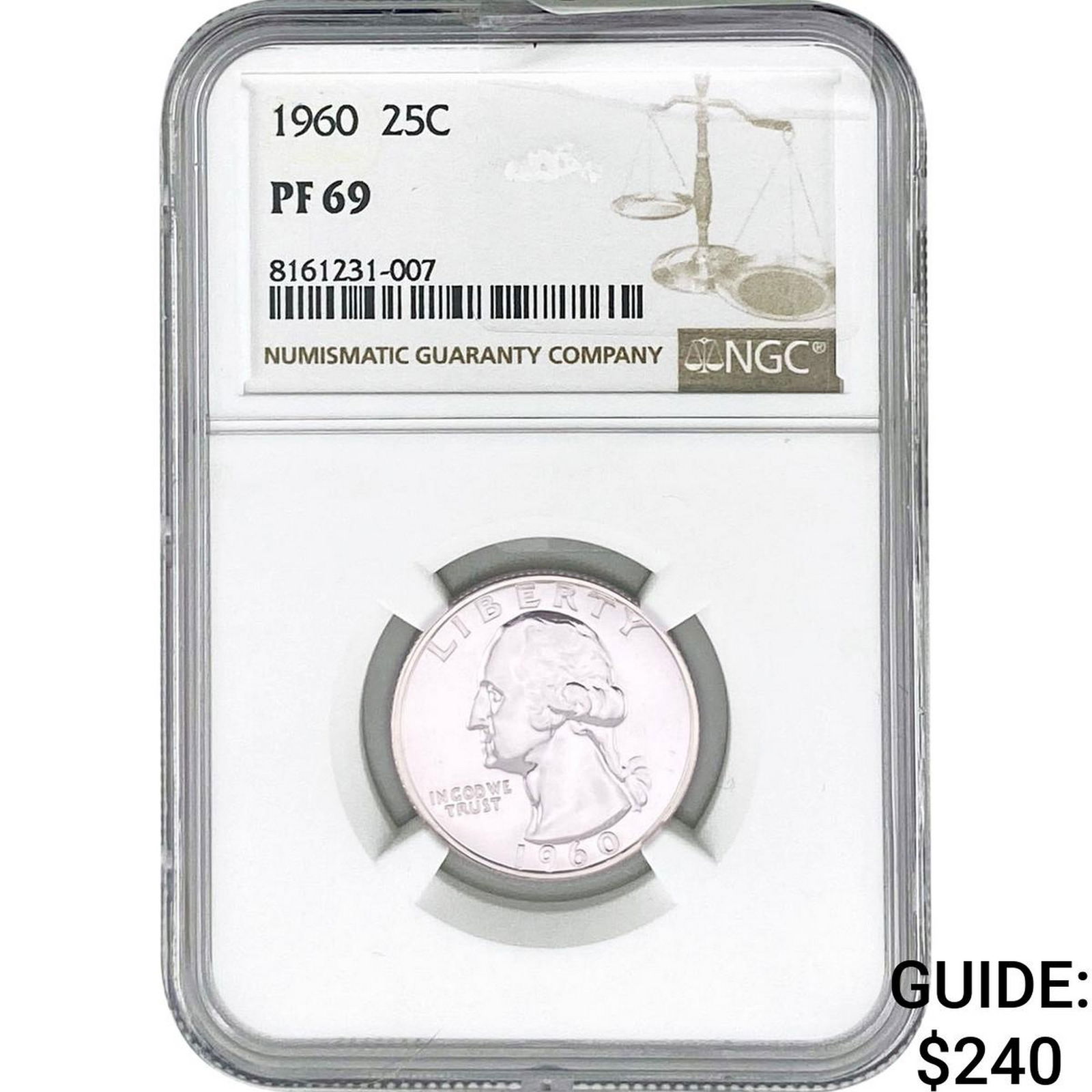 1960 Washington Silver Quarter NGC PF69 (1 of 2)