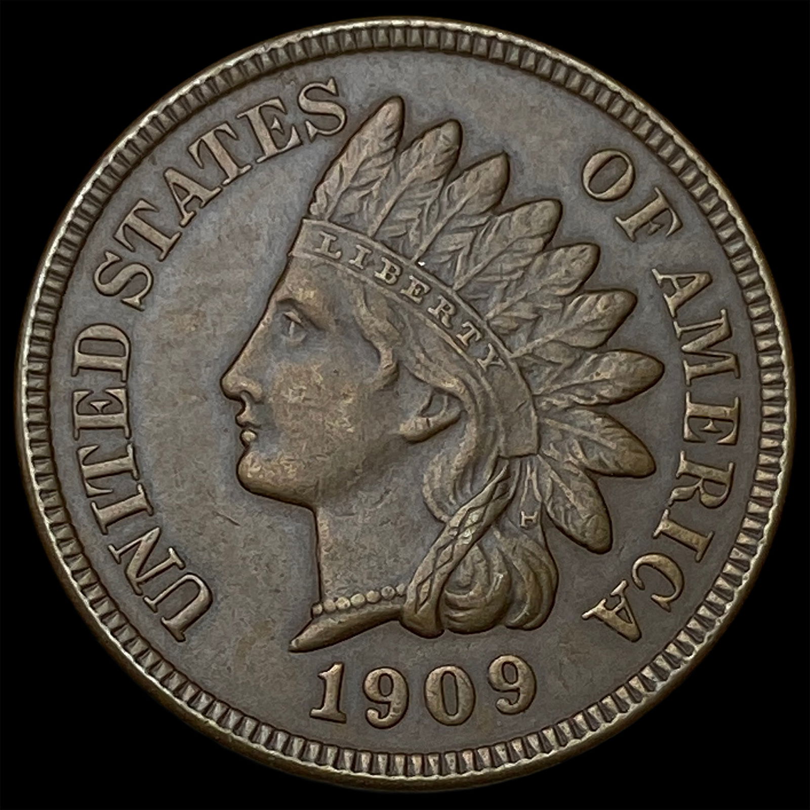 1909-S Indian Head Cent NEARLY UNCIRCULATED (1 of 2)