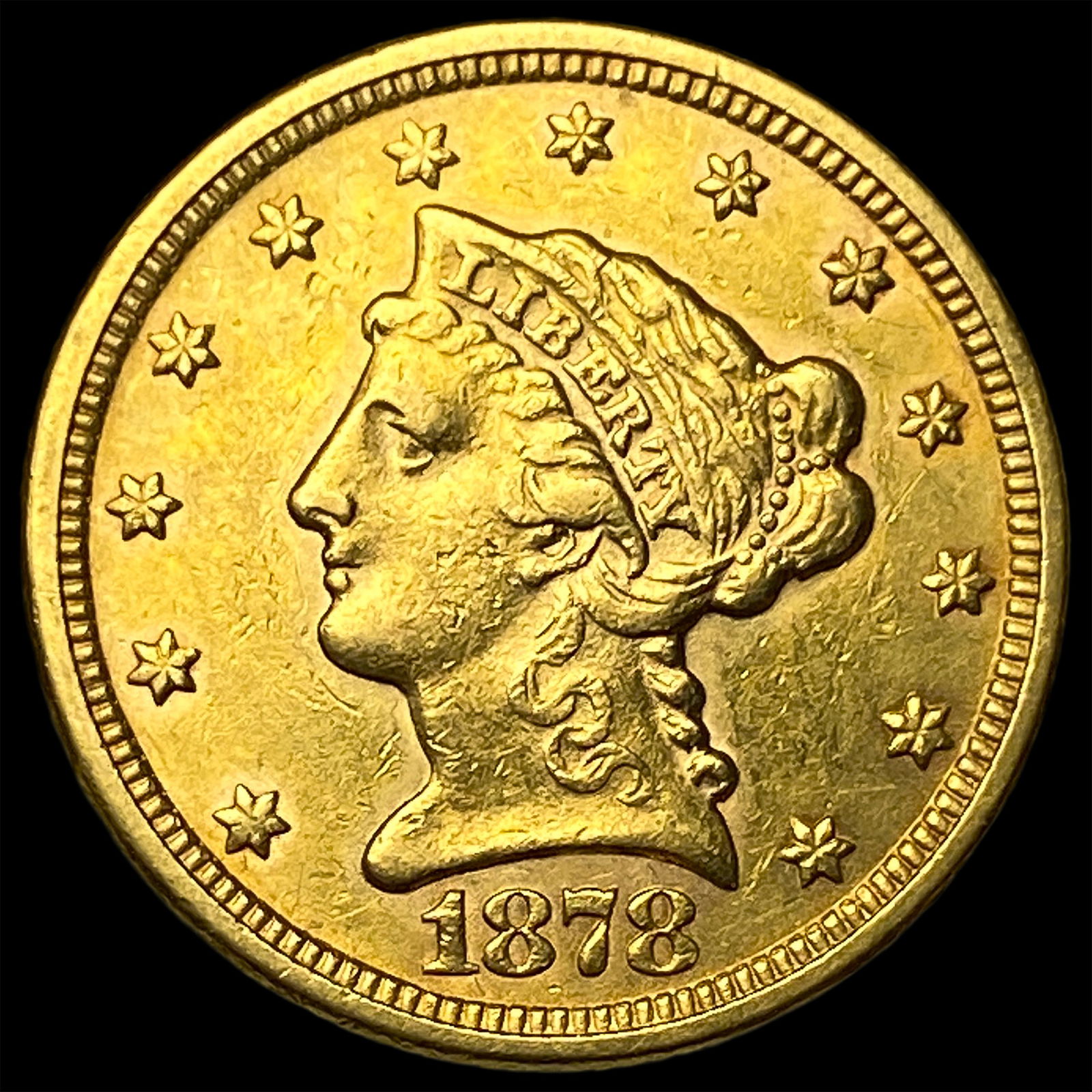 1878 Liberty Head Quarter Eagle $2.50 Gold UNCIRCULATED (1 of 2)