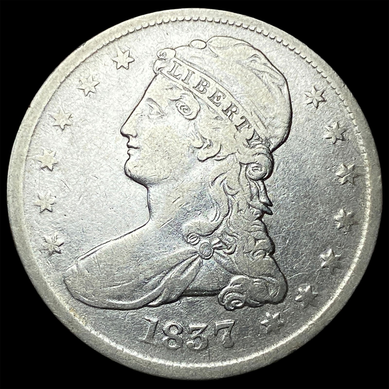 1837 Capped Bust Half Dollar LIGHTLY CIRCULATED (1 of 2)