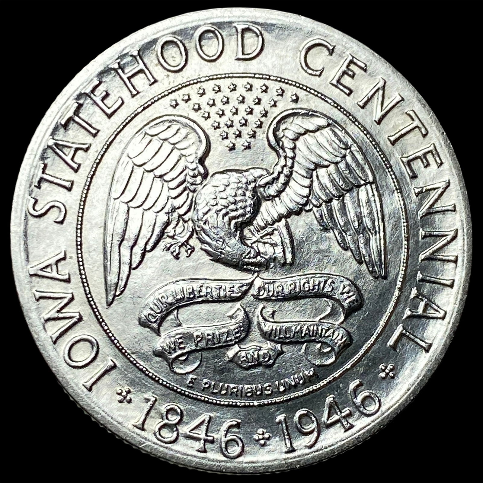 1946 Iowa Centennial Silver Half Dollar GEM BU: 1946 Iowa Centennial Silver Half Dollar GEM BU