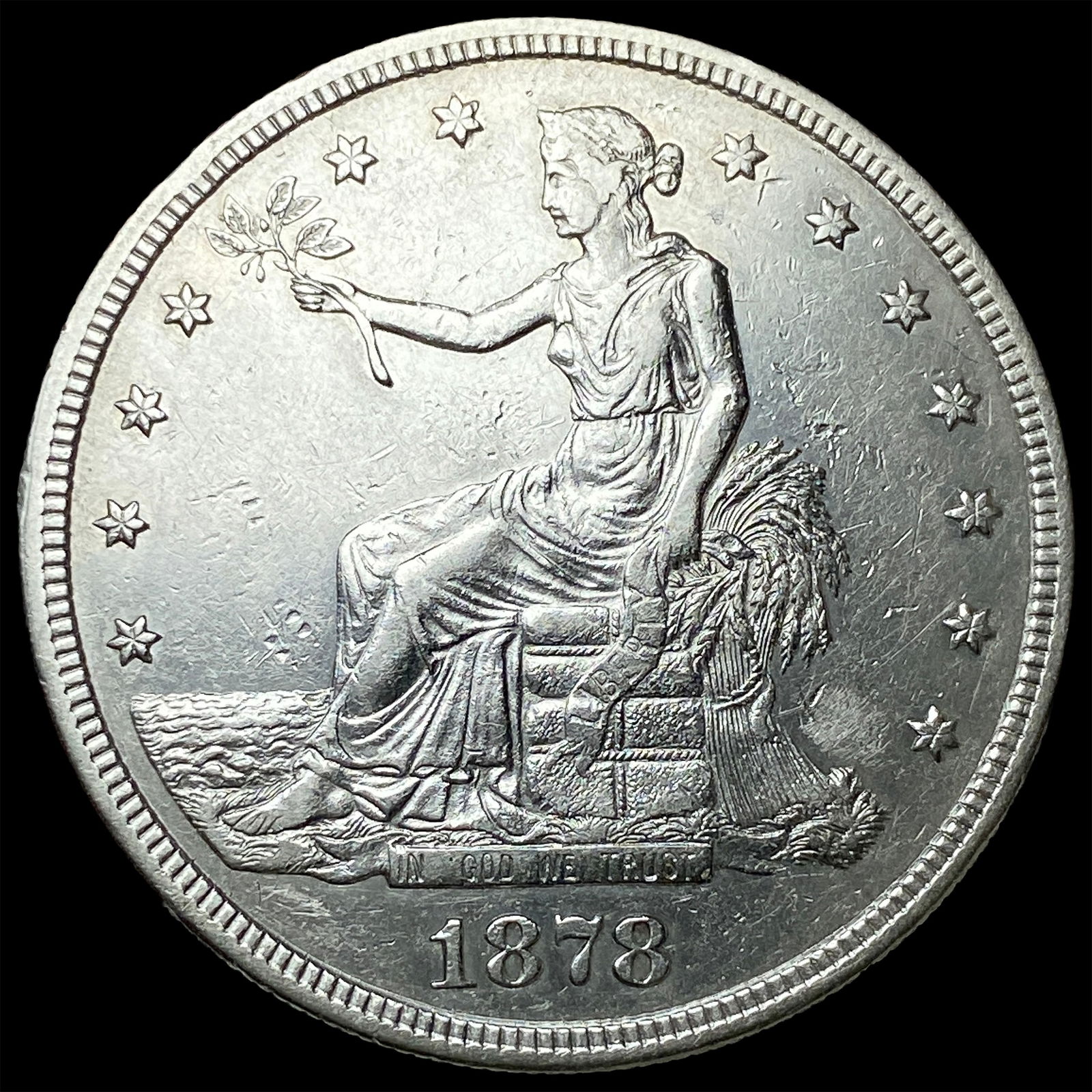 1878-S Silver Trade Dollar CLOSELY UNCIRCULATED (1 of 2)