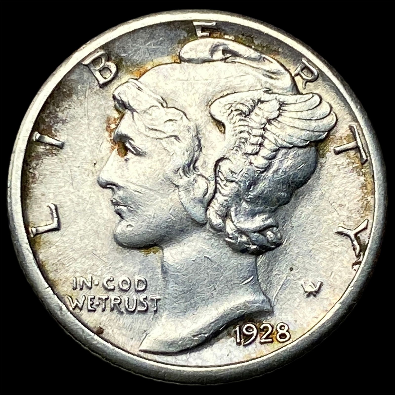 1928-S Silver Mercury Dime CLOSELY UNCIRCULATED (1 of 2)