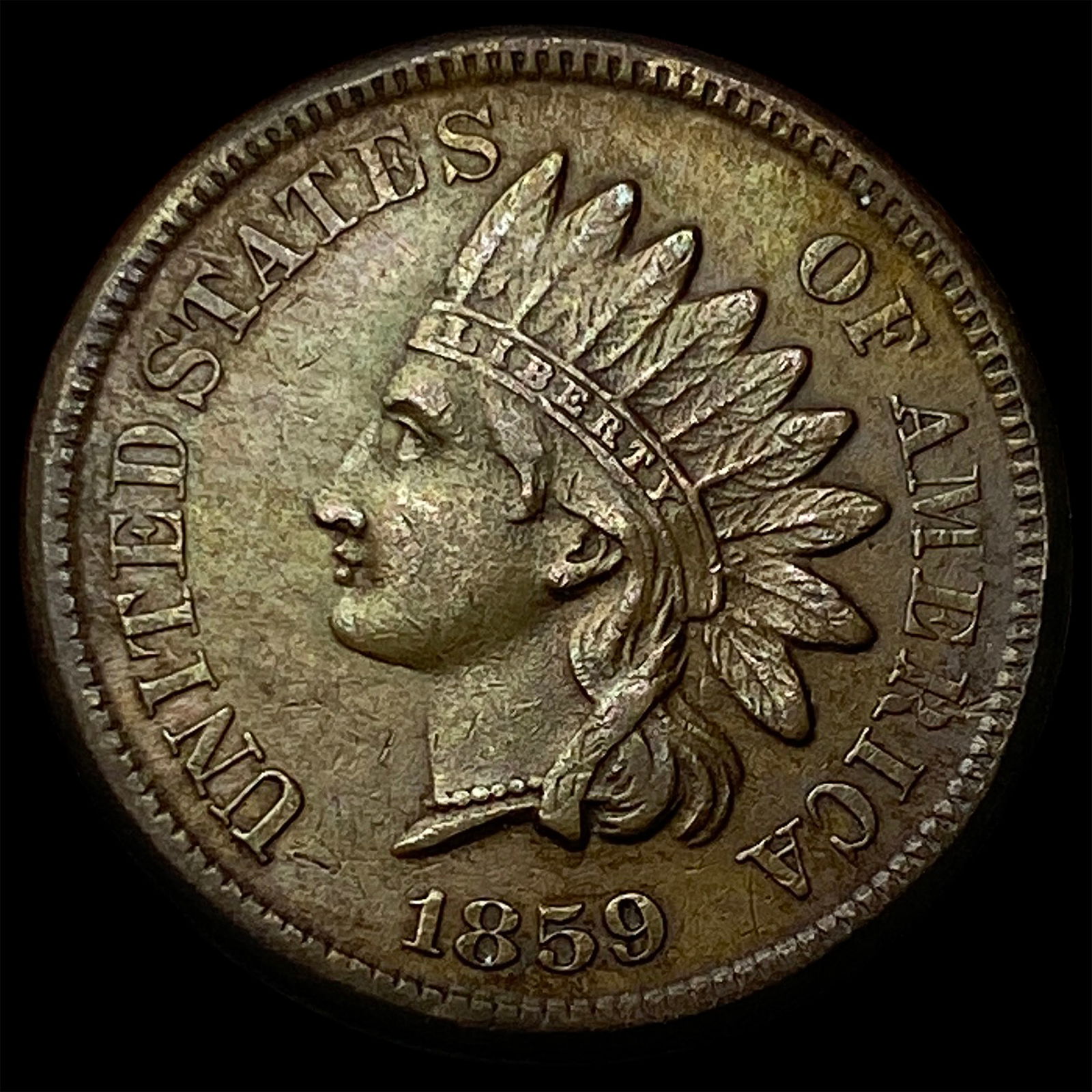 1859 Copper-Nickel Indian Head Cent CLOSELY UNCIRCULATED (1 of 2)