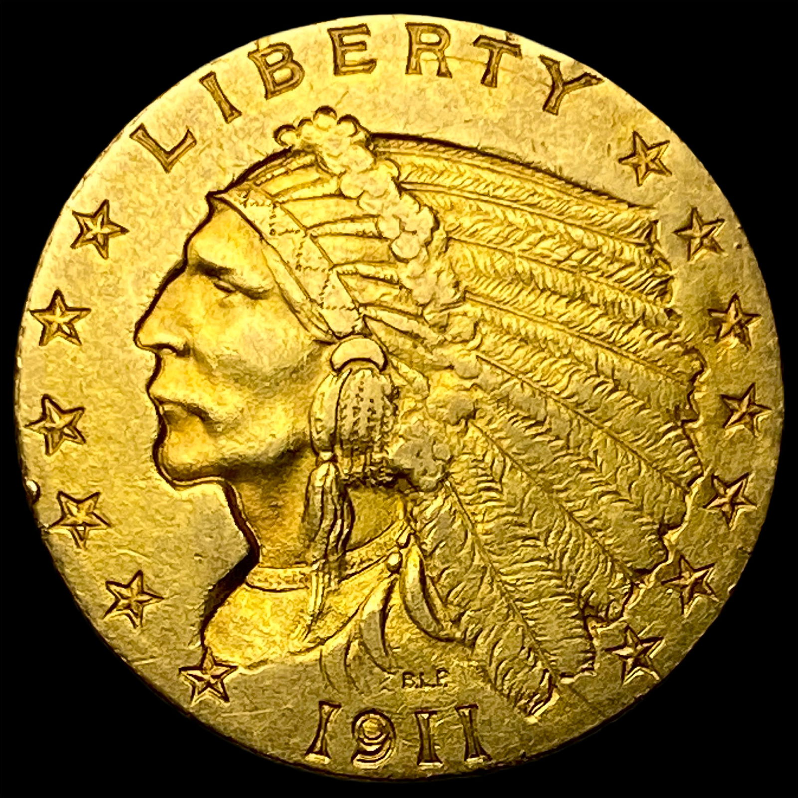 1911 Indian Head Gold $2.50 Quarter Eagle CLOSELY UNCIRCULATED (1 of 2)