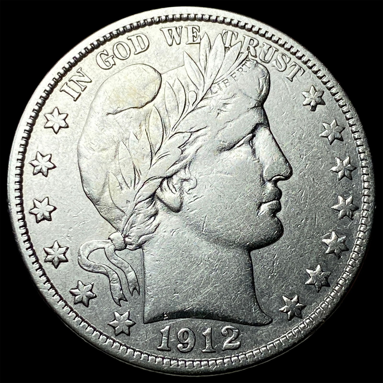 1912-D Silver Barber Half Dollar NEARLY UNCIRCULATED: 1912-D Silver Barber Half Dollar NEARLY UNCIRCULATED