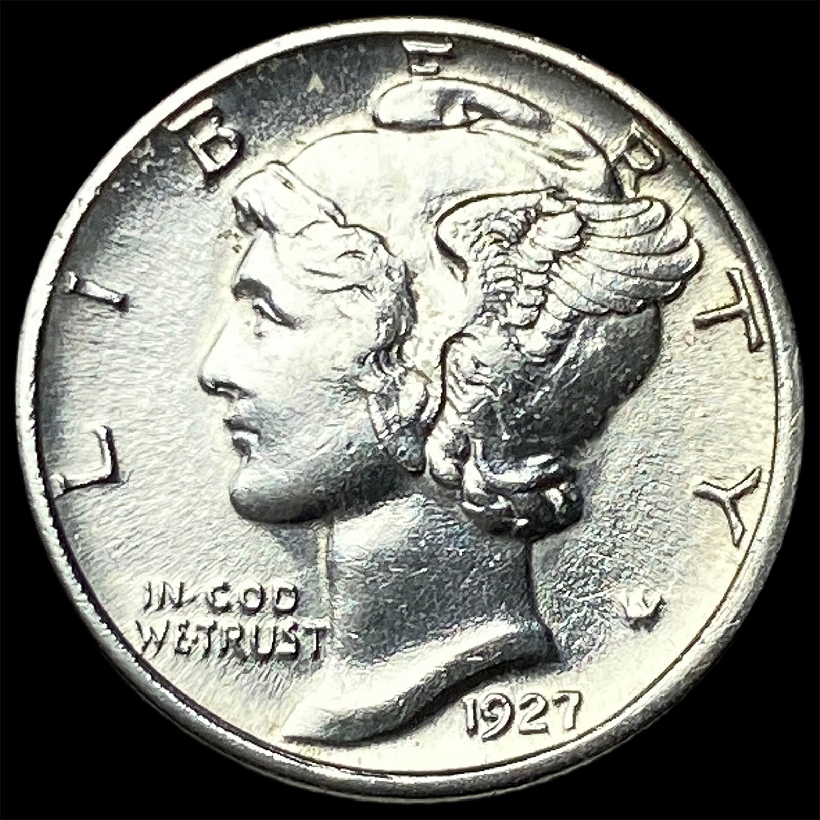 1927-D Silver Mercury Dime UNCIRCULATED (1 of 2)