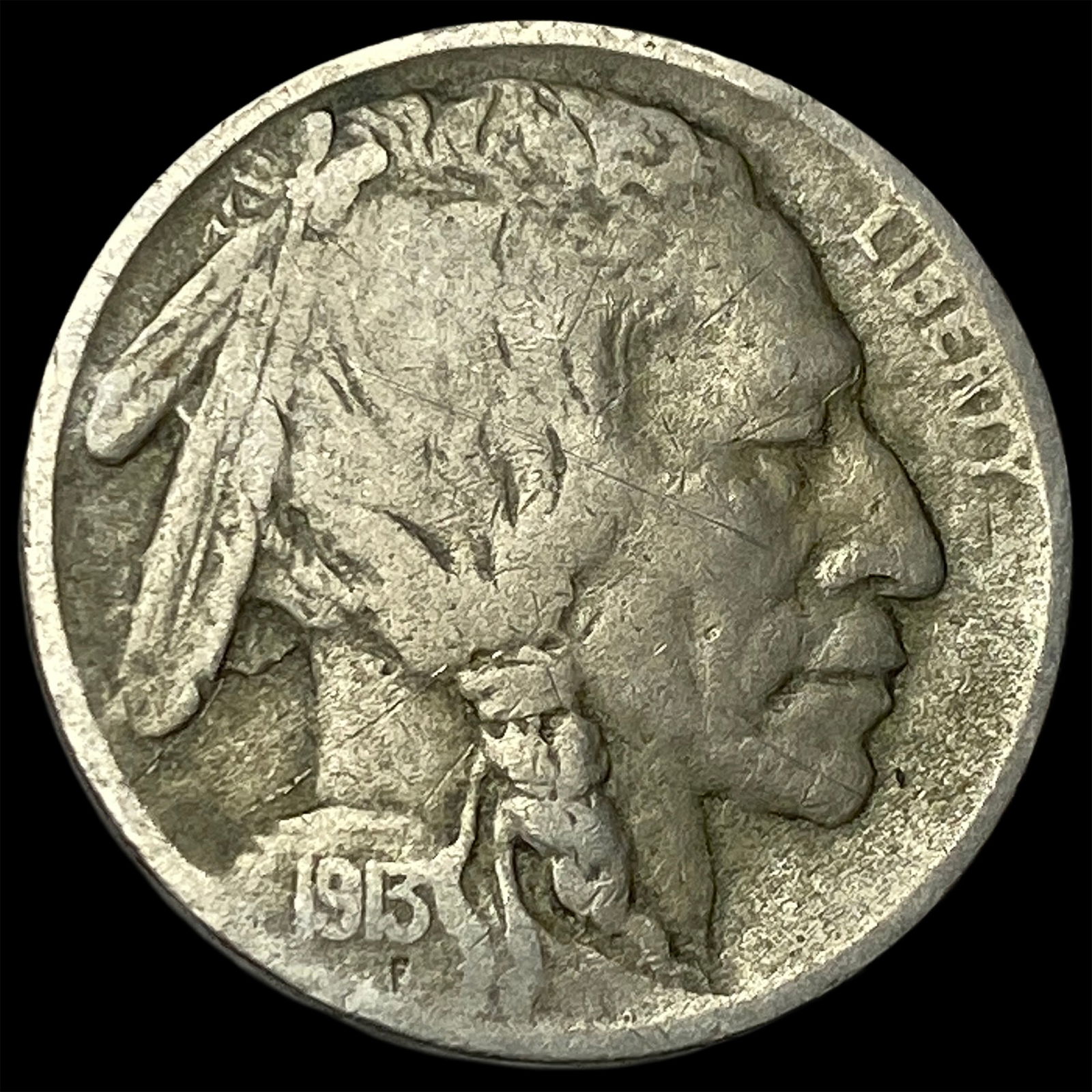 1913-D Type 1 Buffalo Nickel LIGHTLY CIRCULATED (1 of 2)