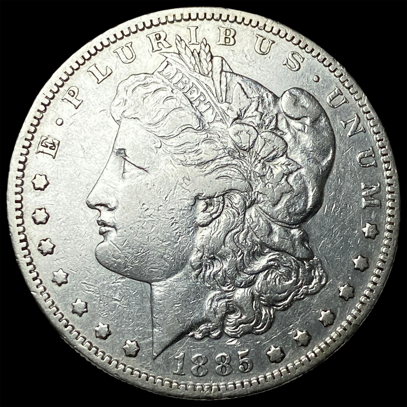 1885-S Silver Morgan Dollar CLOSELY UNCIRCULATED: 1885-S Silver Morgan Dollar CLOSELY UNCIRCULATED