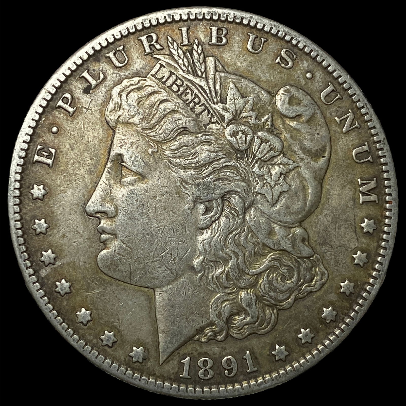 1891-S Silver Morgan Dollar NEARLY UNCIRCULATED: 1891-S Silver Morgan Dollar NEARLY UNCIRCULATED
