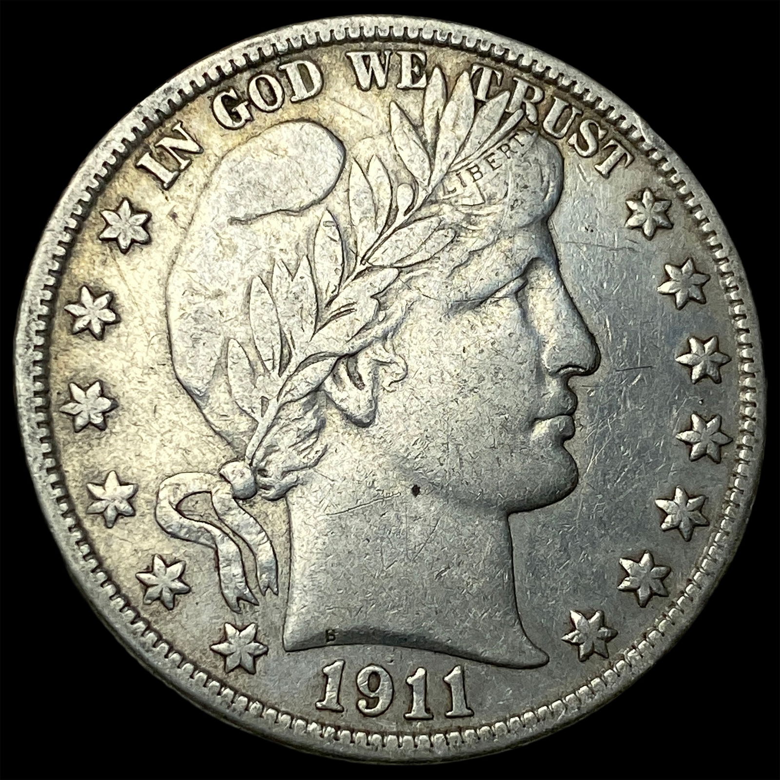 1911-S Silver Barber Half Dollar NEARLY UNCIRCULATED: 1911-S Silver Barber Half Dollar NEARLY UNCIRCULATED