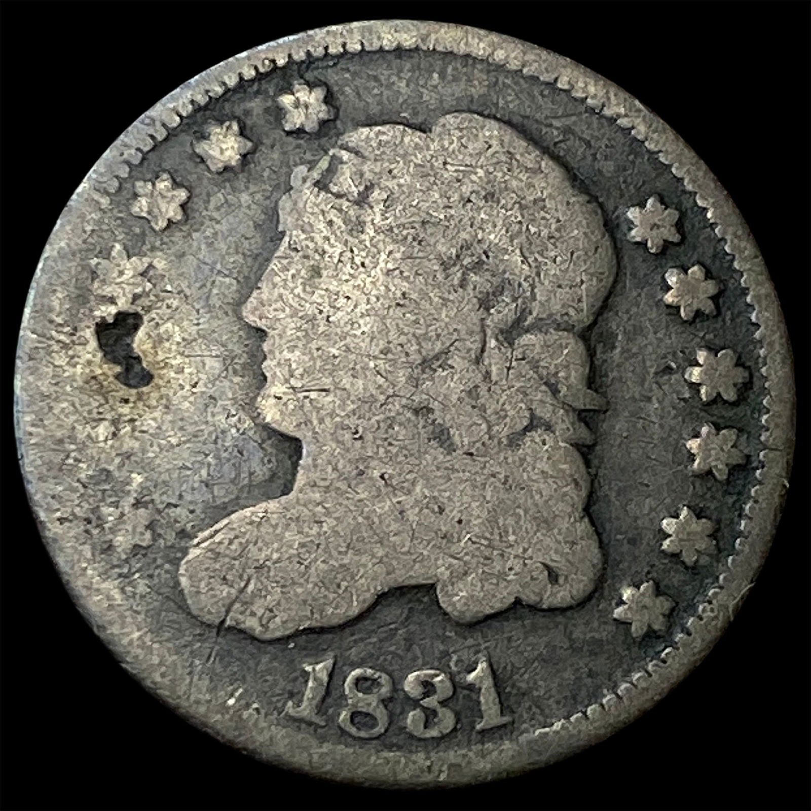 1831 Capped Bust Silver Dime NICELY CIRCULATED (1 of 2)