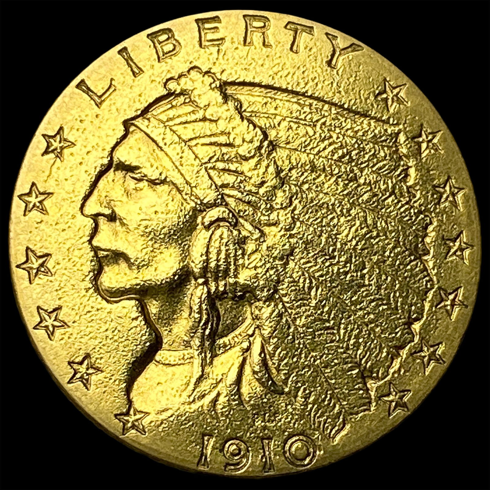 1910 Indian Head Quarter Eagle $2.50 Gold CLOSELY UNCIRCULATED (1 of 2)