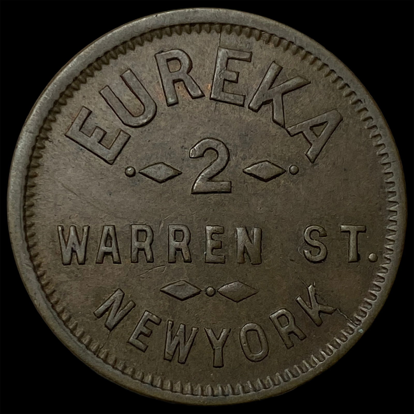 1863 Civil War Token Eureka NY NEARLY UNCIRCULATED (1 of 2)