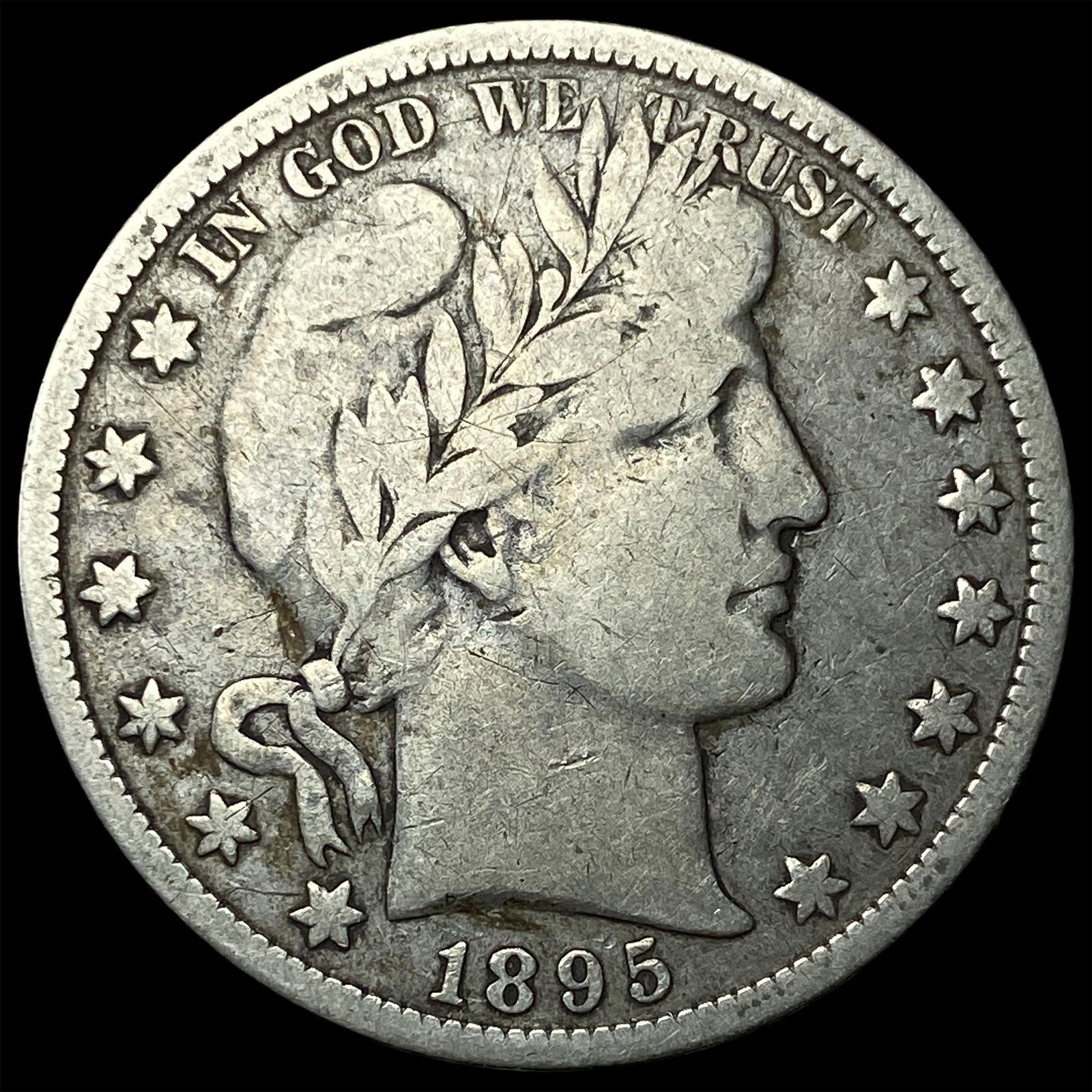 1895-O Silver Barber Half Dollar LIGHTLY CIRCULATED: 1895-O Silver Barber Half Dollar LIGHTLY CIRCULATED