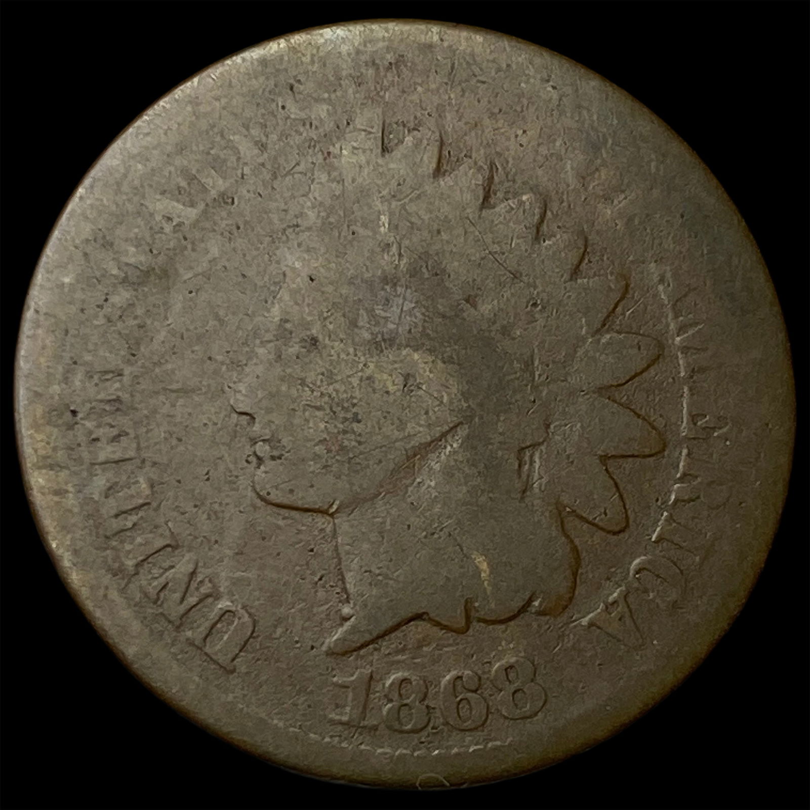 1868 Indian Head Cent NICELY CIRCULATED: 1868 Indian Head Cent NICELY CIRCULATED