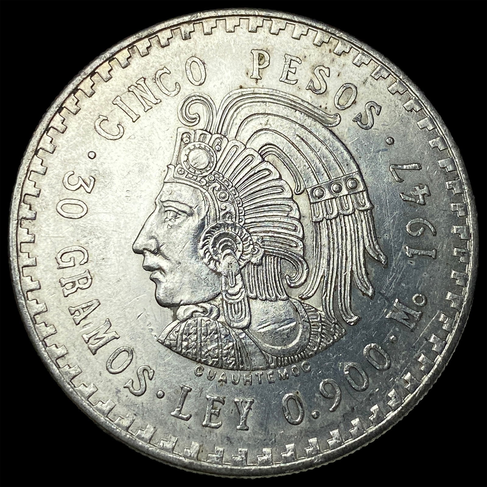 1947 Mexico Silver 5 Pesos UNCIRCULATED (1 of 2)