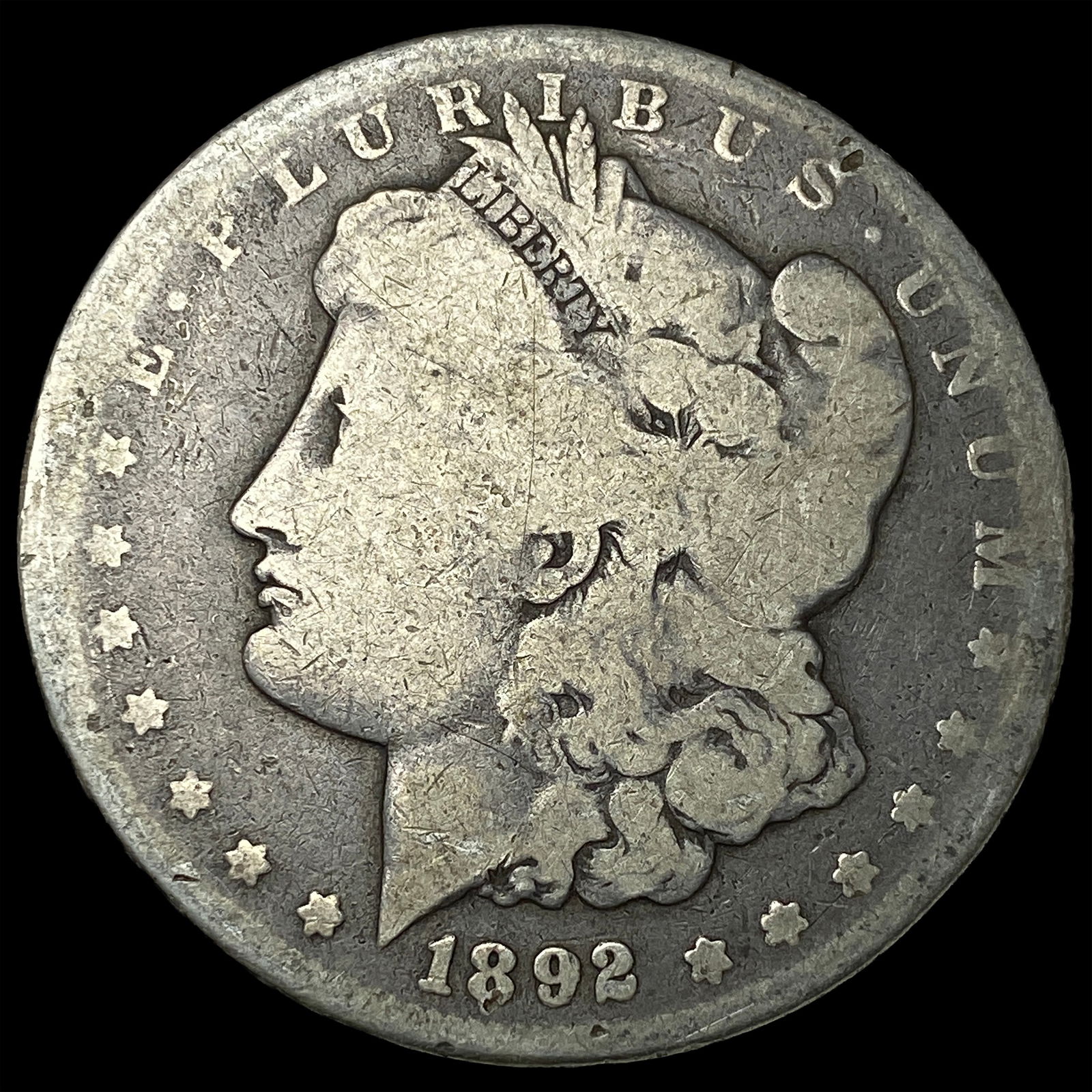 1892-CC Silver Morgan Dollar NICELY CIRCULATED: 1892-CC Silver Morgan Dollar NICELY CIRCULATED