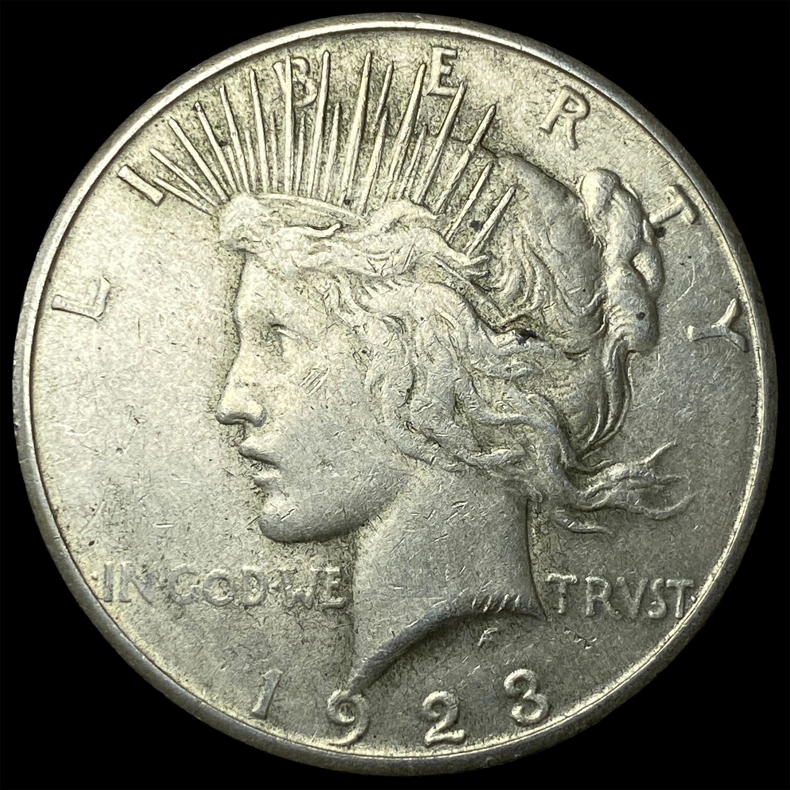 1923-S Silver Peace Dollar CLOSELY UNCIRCULATED: 1923-S Silver Peace Dollar CLOSELY UNCIRCULATED