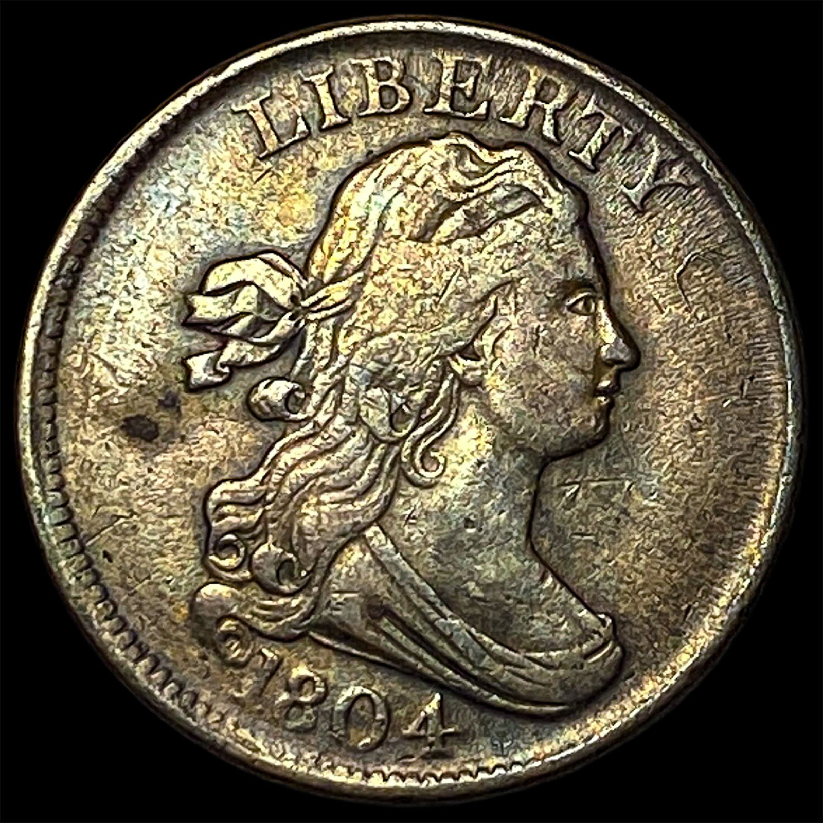 1804 Copper Half Cent NEARLY UNCIRCULATED: 1804 Copper Half Cent NEARLY UNCIRCULATED