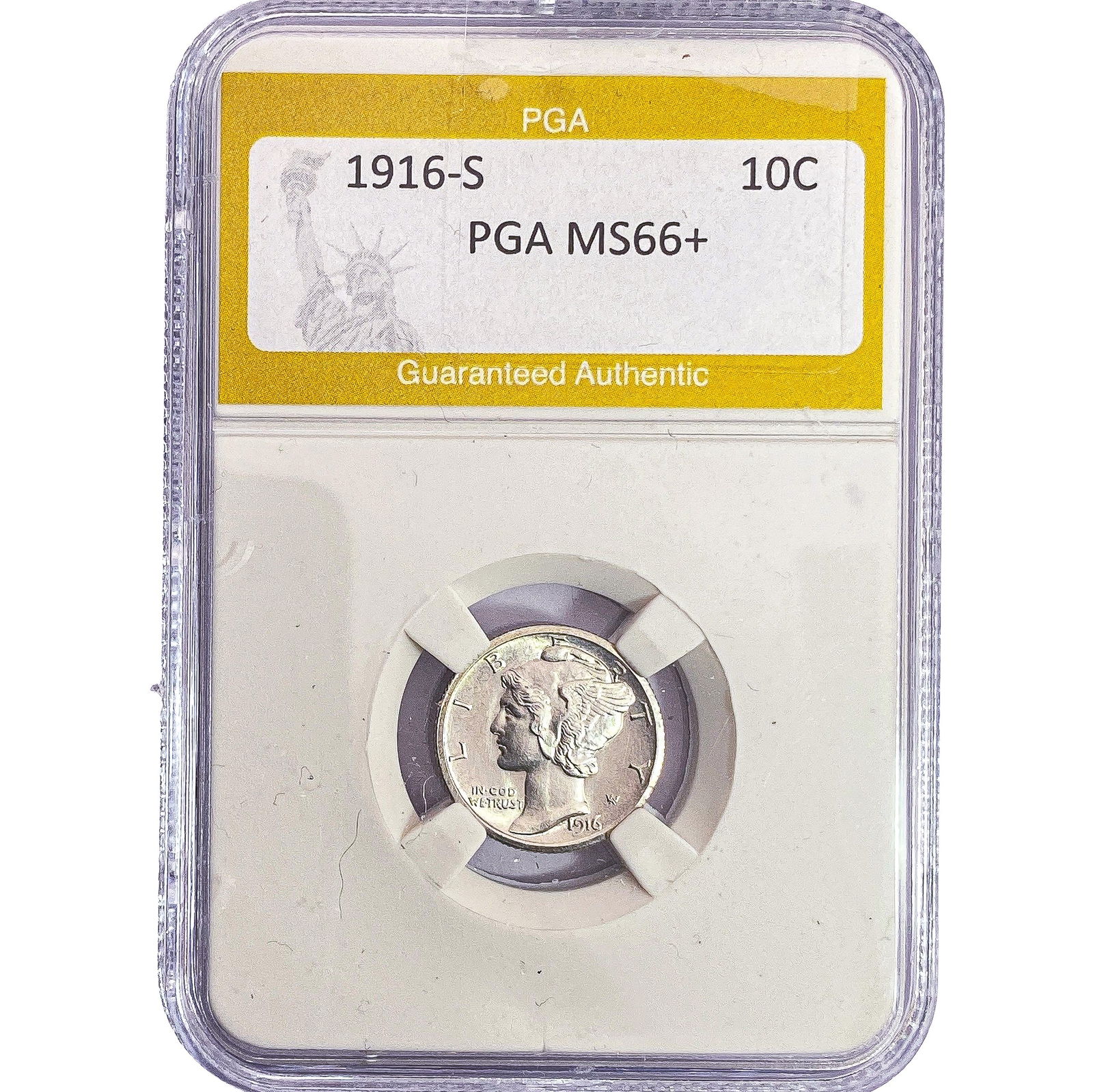1916-S Mercury Silver Dime PGA MS66+ (1 of 2)