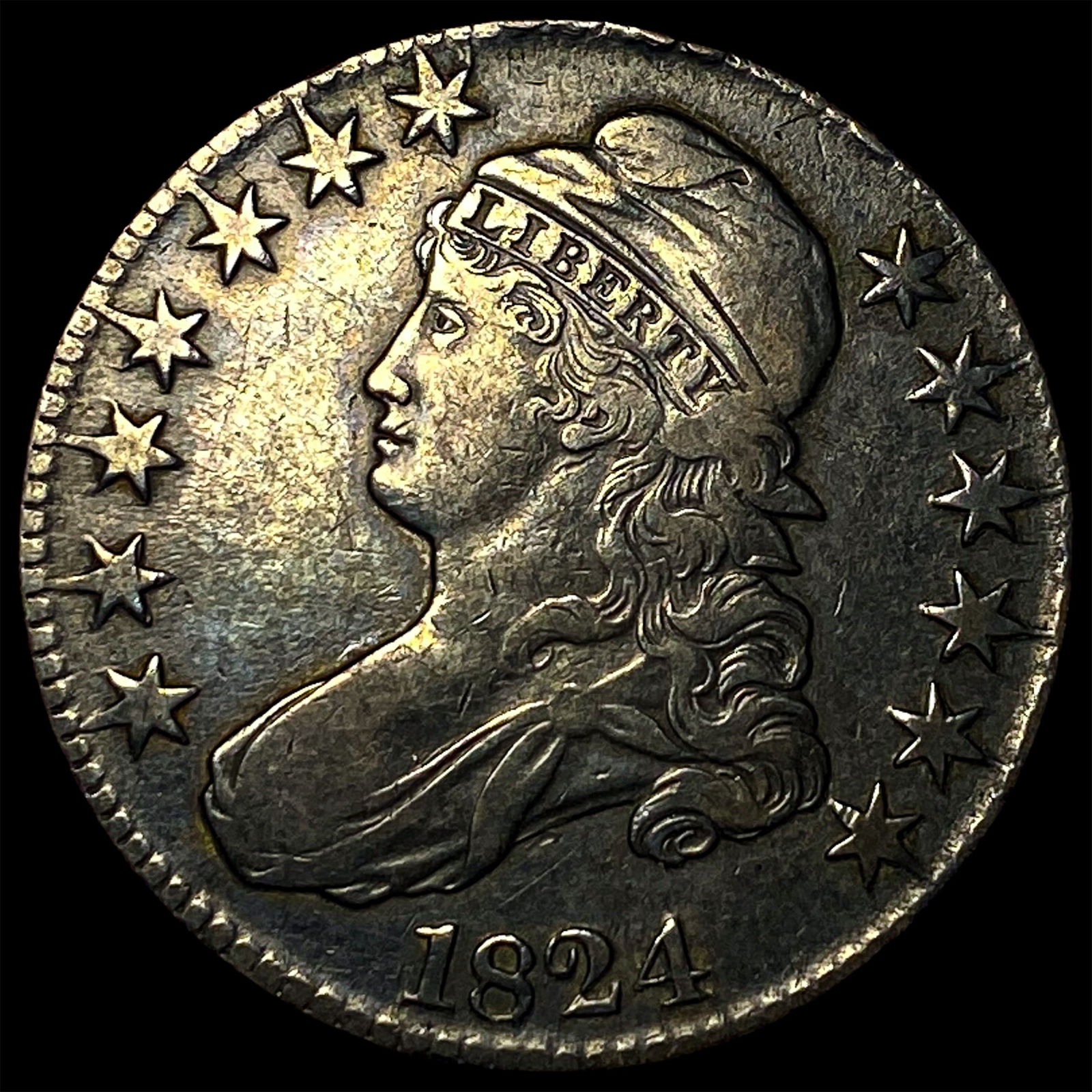 1824 Capped Bust Half Dollar HIGH GRADE (1 of 2)
