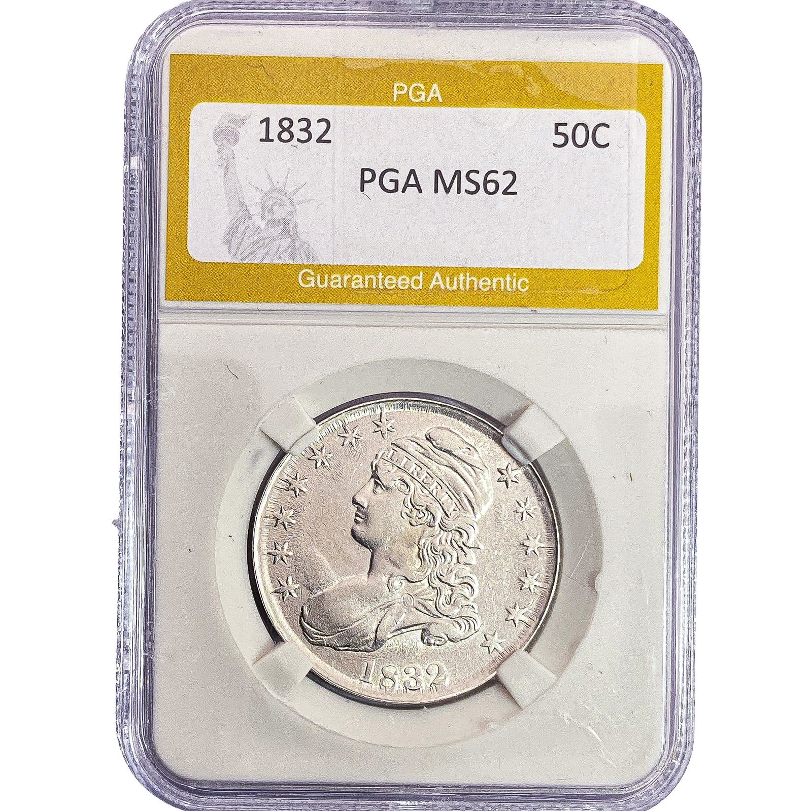 1832 Capped Bust Half Dollar PGA MS62 (1 of 2)