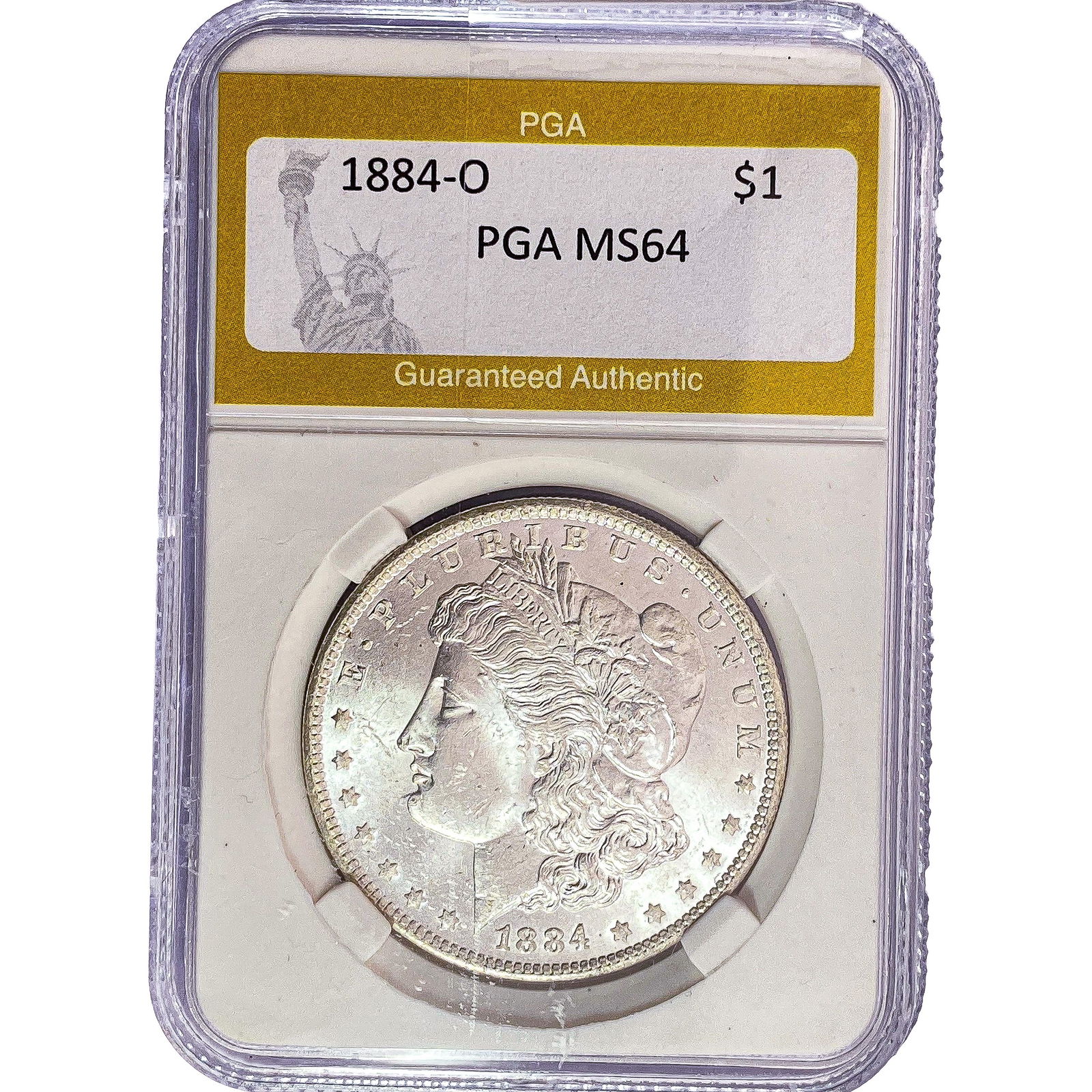 1884-O Morgan Silver Dollar PGA MS64: 1884-O Morgan Silver Dollar PGA MS64
