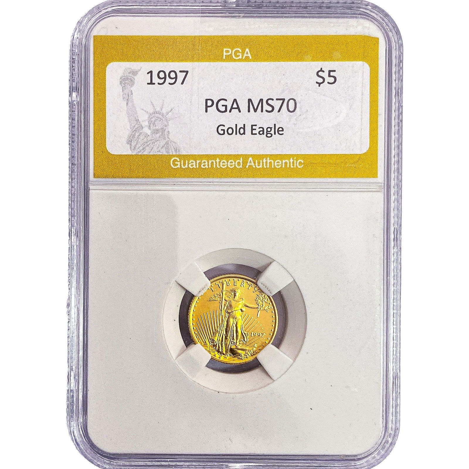 1997 1/10oz $5 Gold Eagle PGA MS70: 1997 1/10oz $5 Gold Eagle PGA MS70