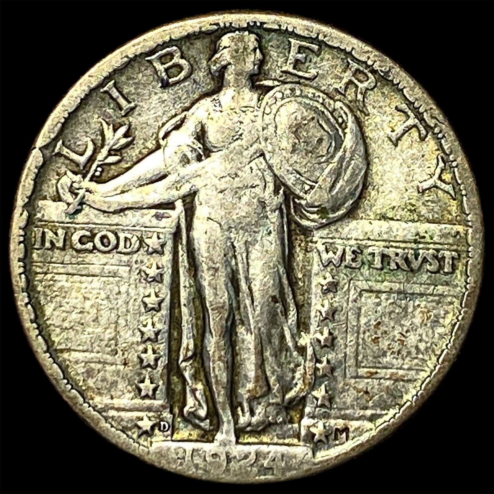 1919-D Silver Standing Liberty Quarter LIGHTLY CIRCULATED: 1919-D Silver Standing Liberty Quarter LIGHTLY CIRCULATED