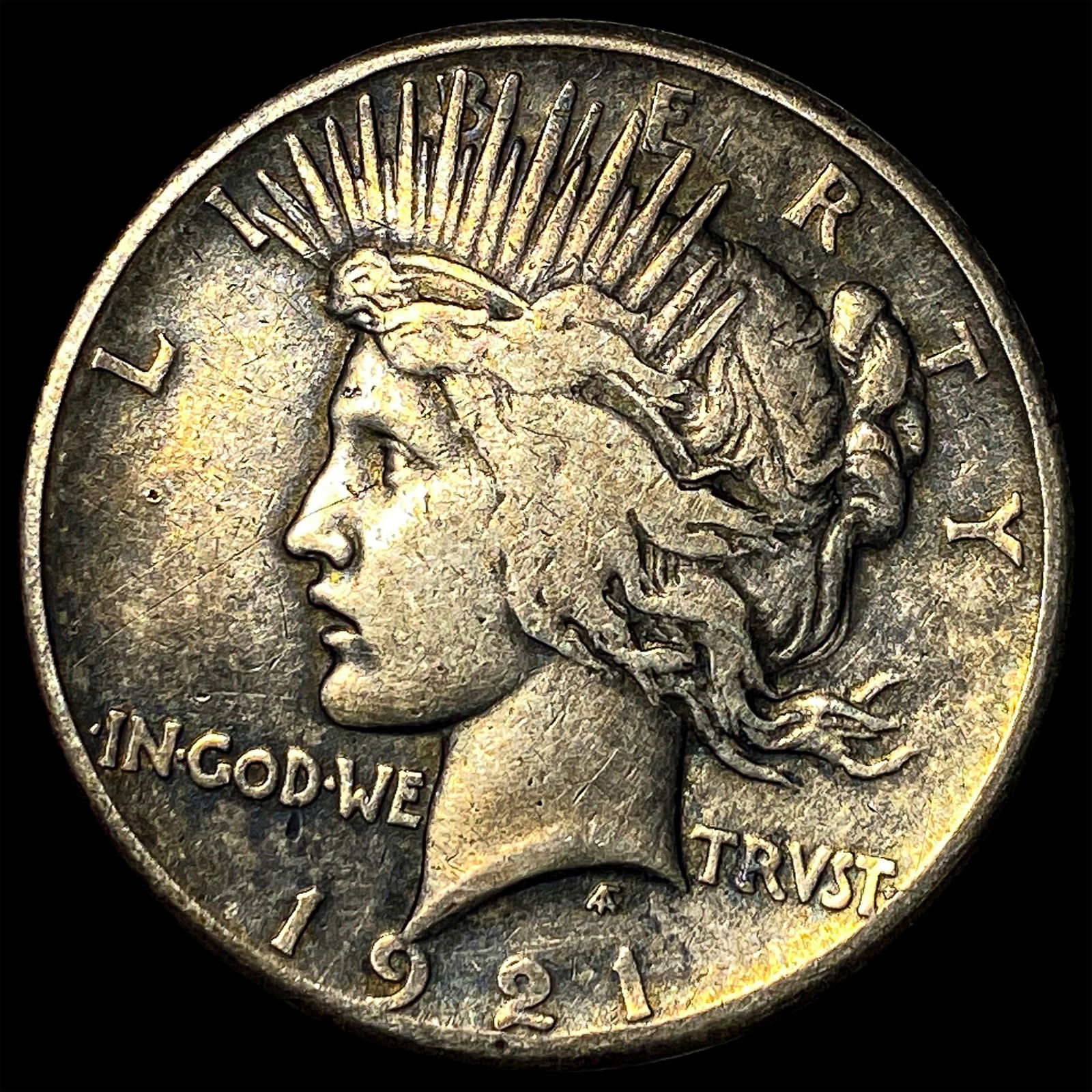 1921 Silver Peace Dollar ABOUT UNCIRCULATED: 1921 Silver Peace Dollar ABOUT UNCIRCULATED
