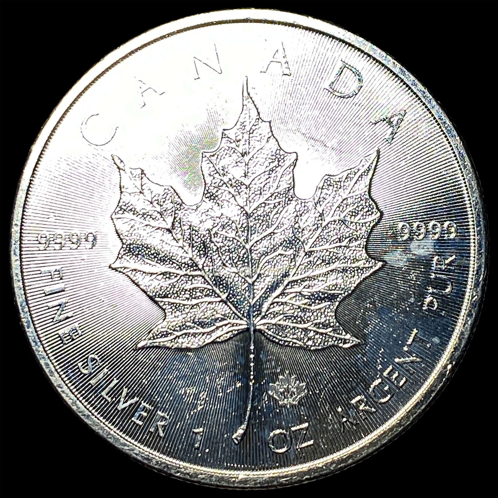 2014 Silver 5 Dollars Canada Maple Leaf GEM BU - 2