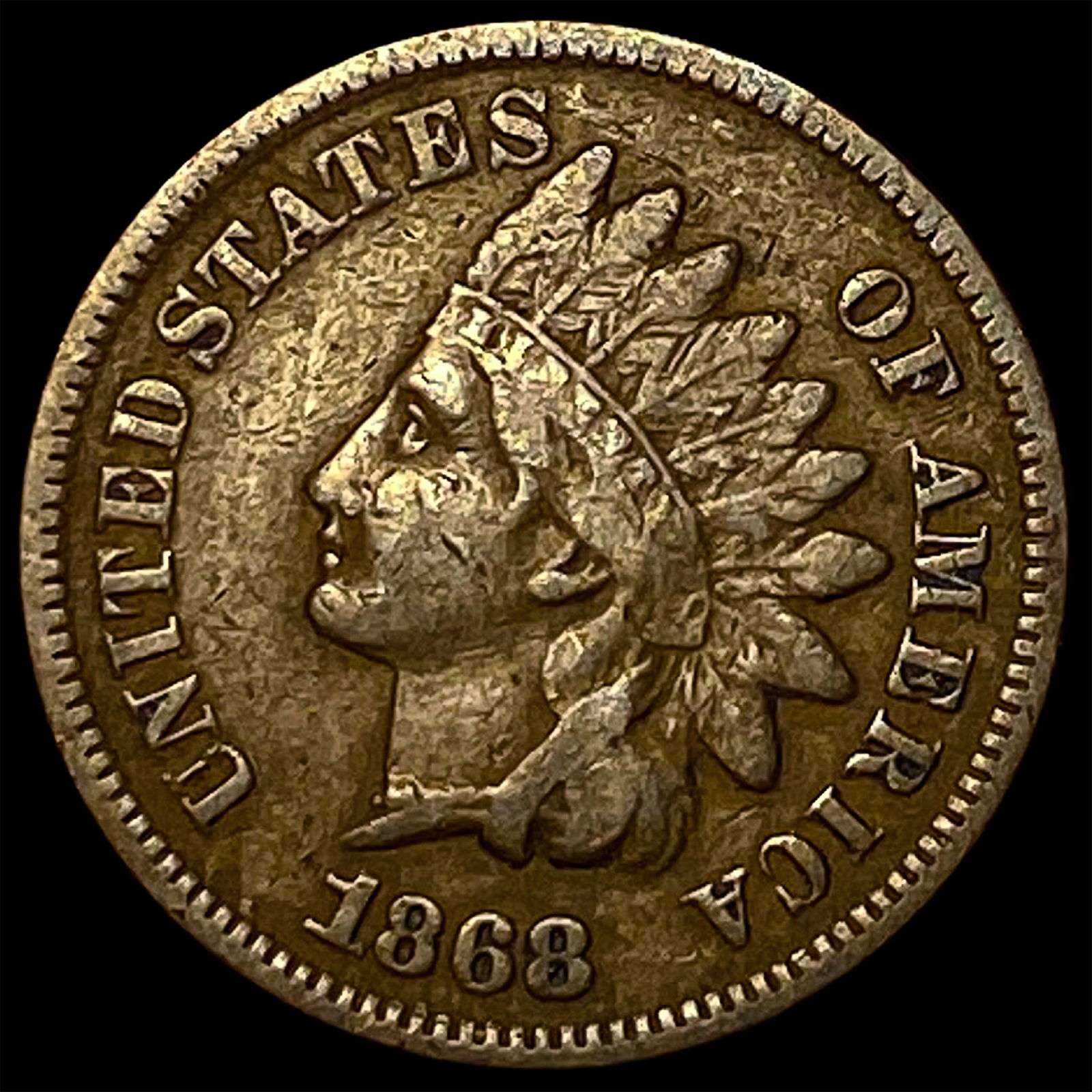 1868 Indian Head Cent HIGH GRADE (1 of 2)