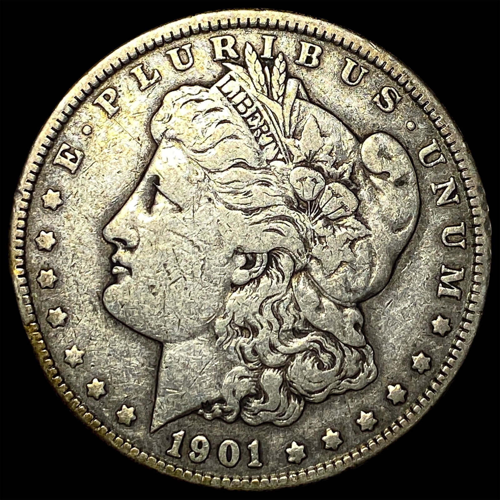 1901 Morgan Silver Dollar ABOUT UNCIRCULATED: 1901 Morgan Silver Dollar ABOUT UNCIRCULATED