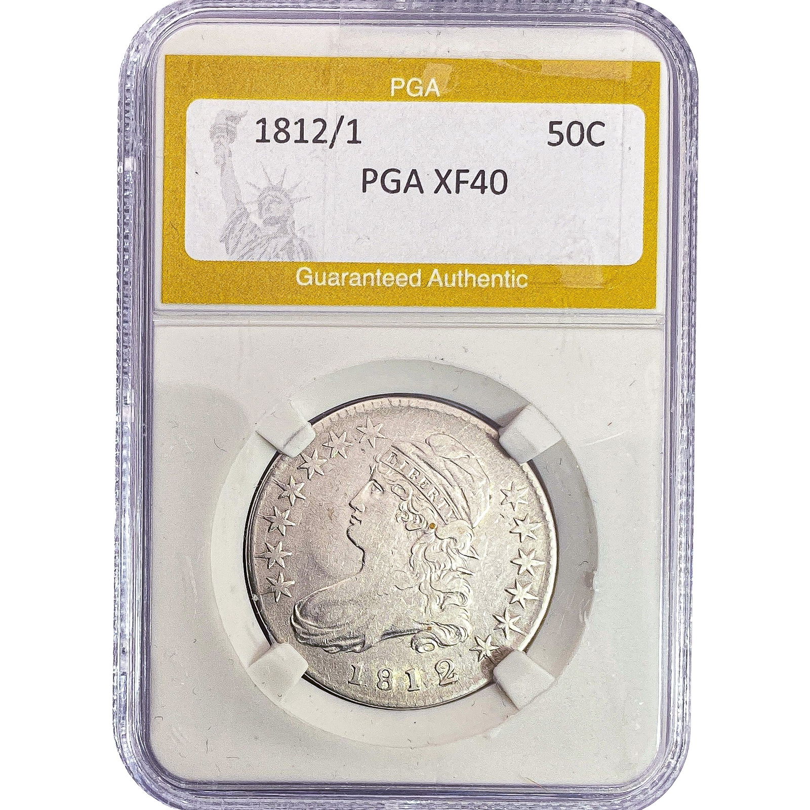 1812/1 Capped Bust Half Dollar PGA XF40: 1812/1 Capped Bust Half Dollar PGA XF40