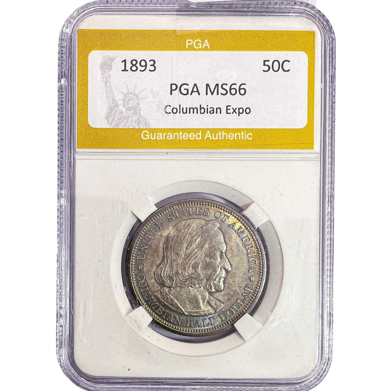 1893 Columbian Expo Half Dollar PGA MS66: 1893 Columbian Expo Half Dollar PGA MS66