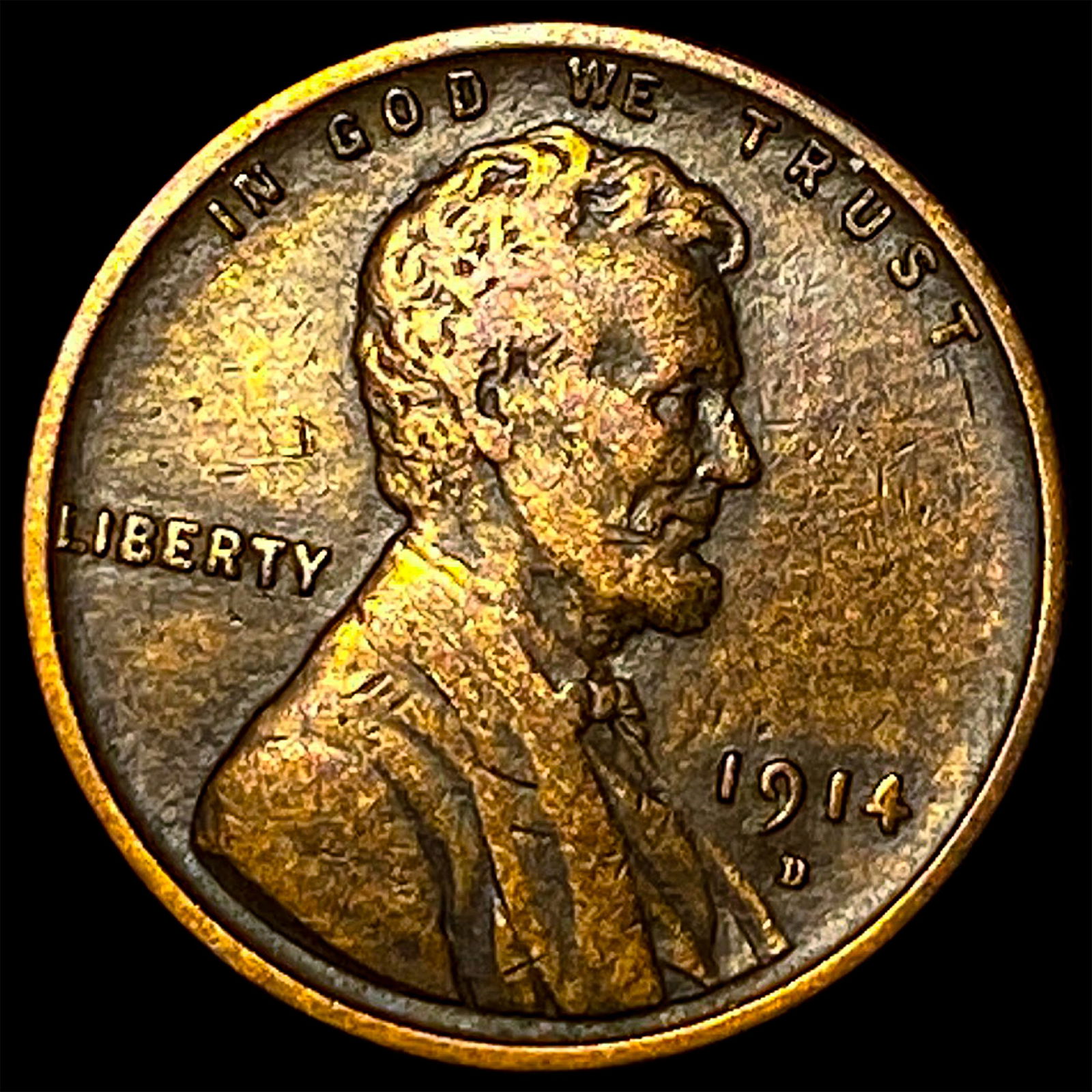1914-D Lincoln Wheat Cent NEARLY UNCIRCULATED (1 of 2)
