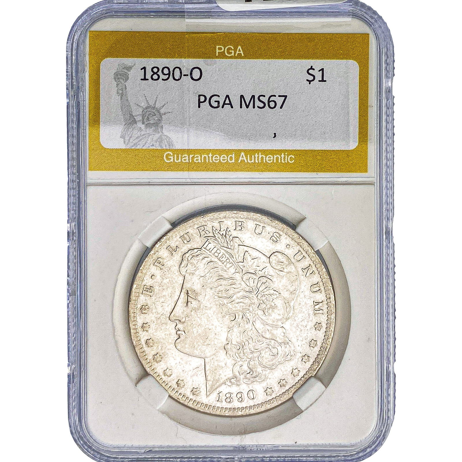 1890-O Morgan Silver Dollar PGA MS67: 1890-O Morgan Silver Dollar PGA MS67