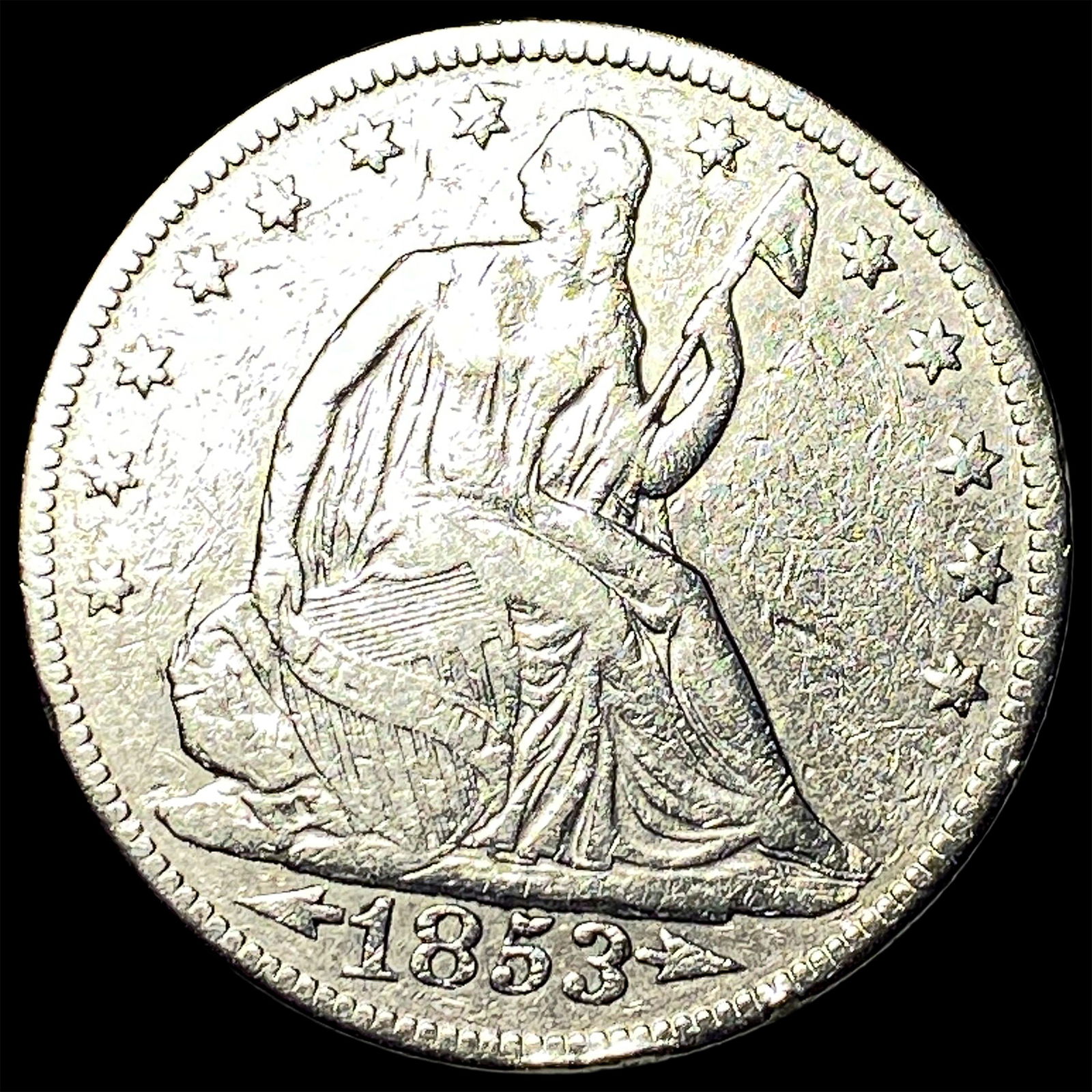 1853 Arrows Seated Liberty Half Dollar HIGH GRADE (1 of 2)