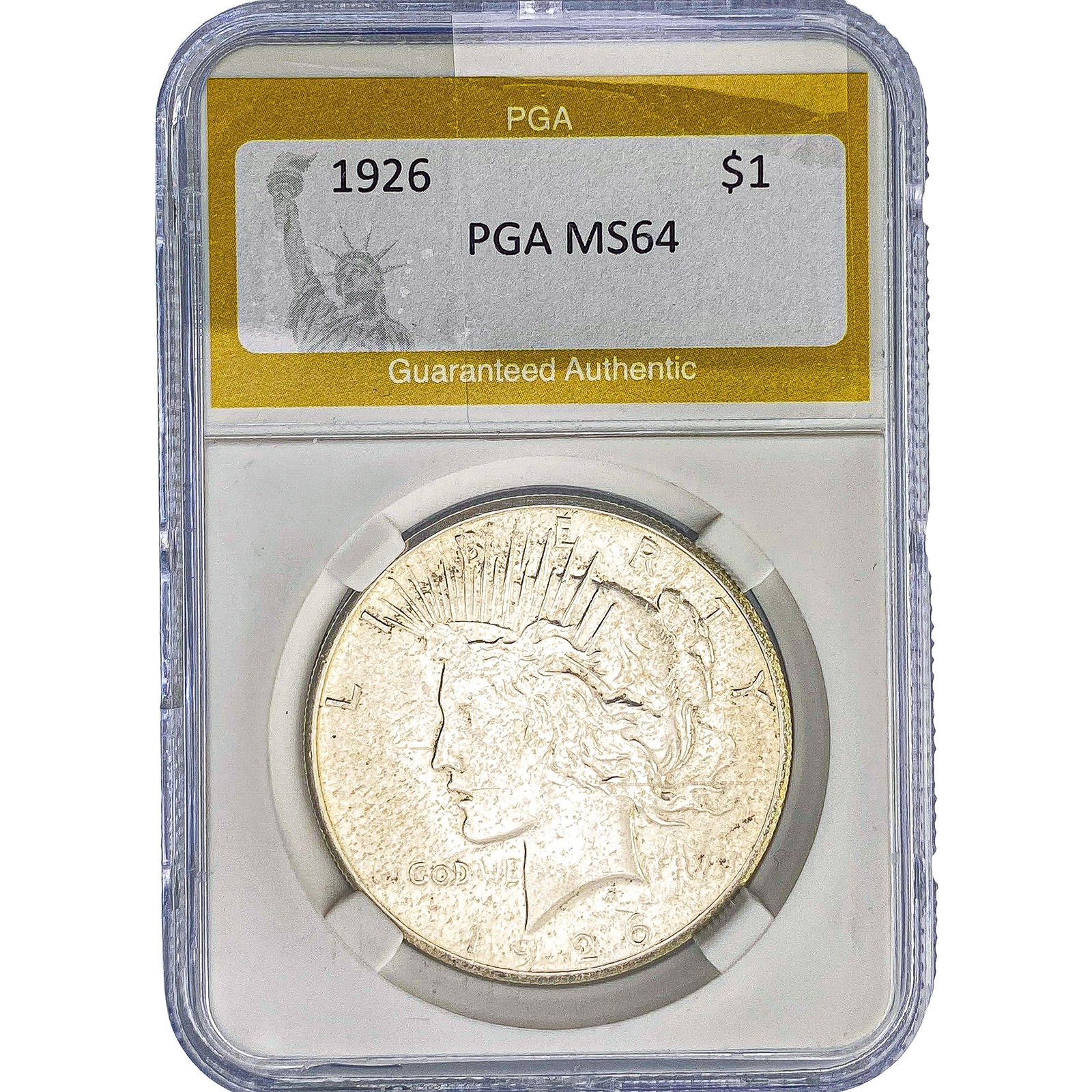 1926 Silver Peace Dollar PGA MS64: 1926 Silver Peace Dollar PGA MS64