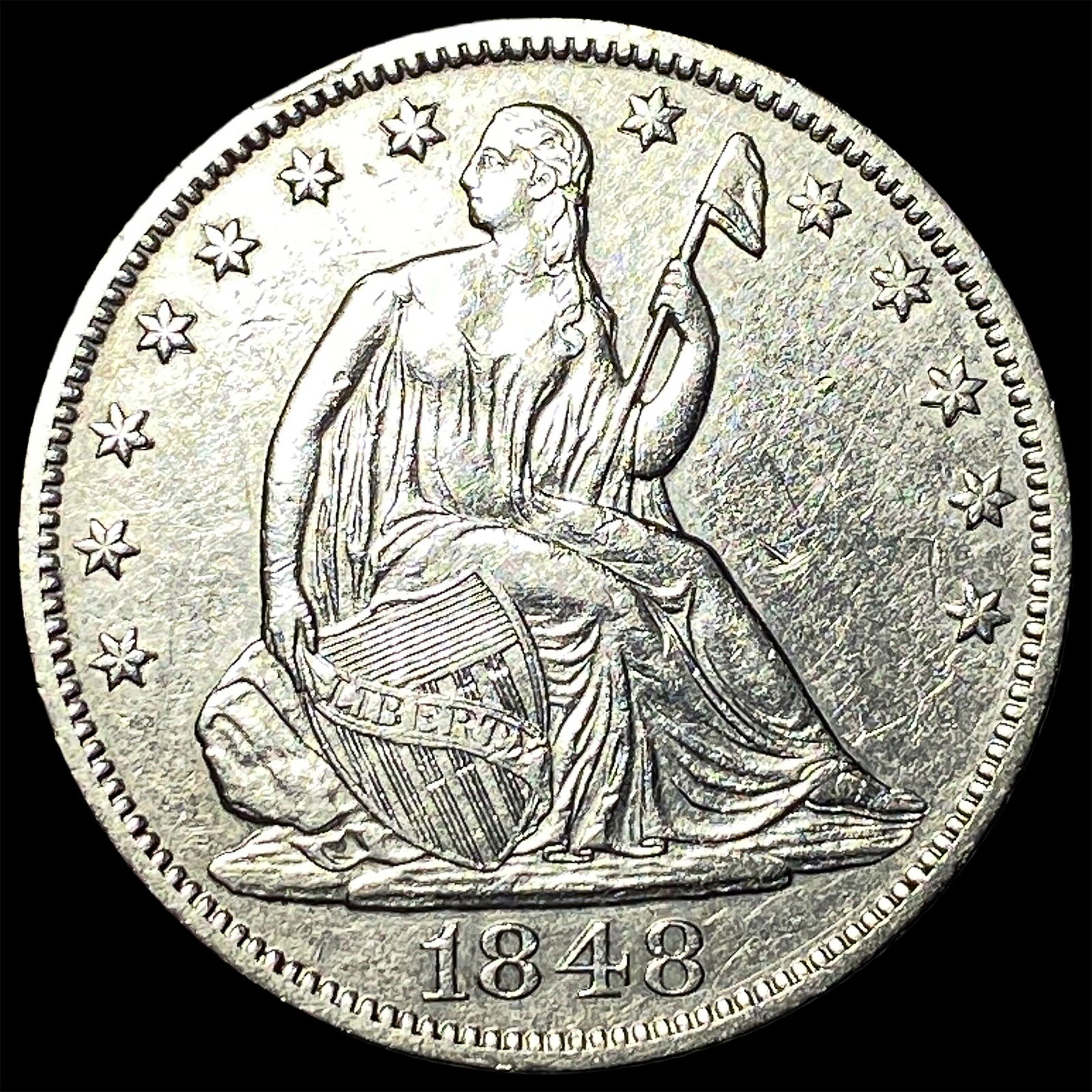 1848-O Silver Half Dollar CLOSELY UNCIRCULATED (1 of 2)