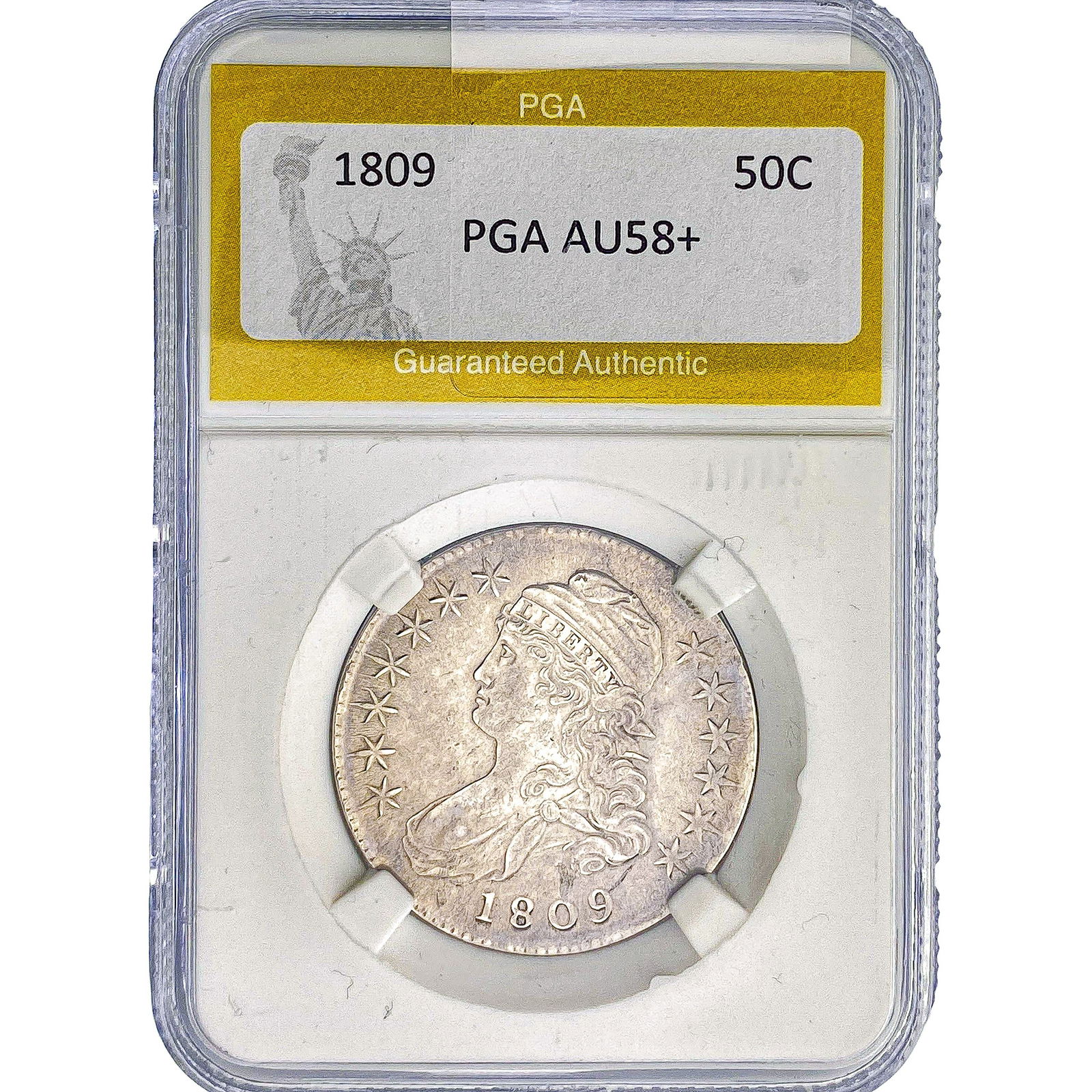 1809 Capped Bust Half Dollar PGA AU58+ (1 of 2)