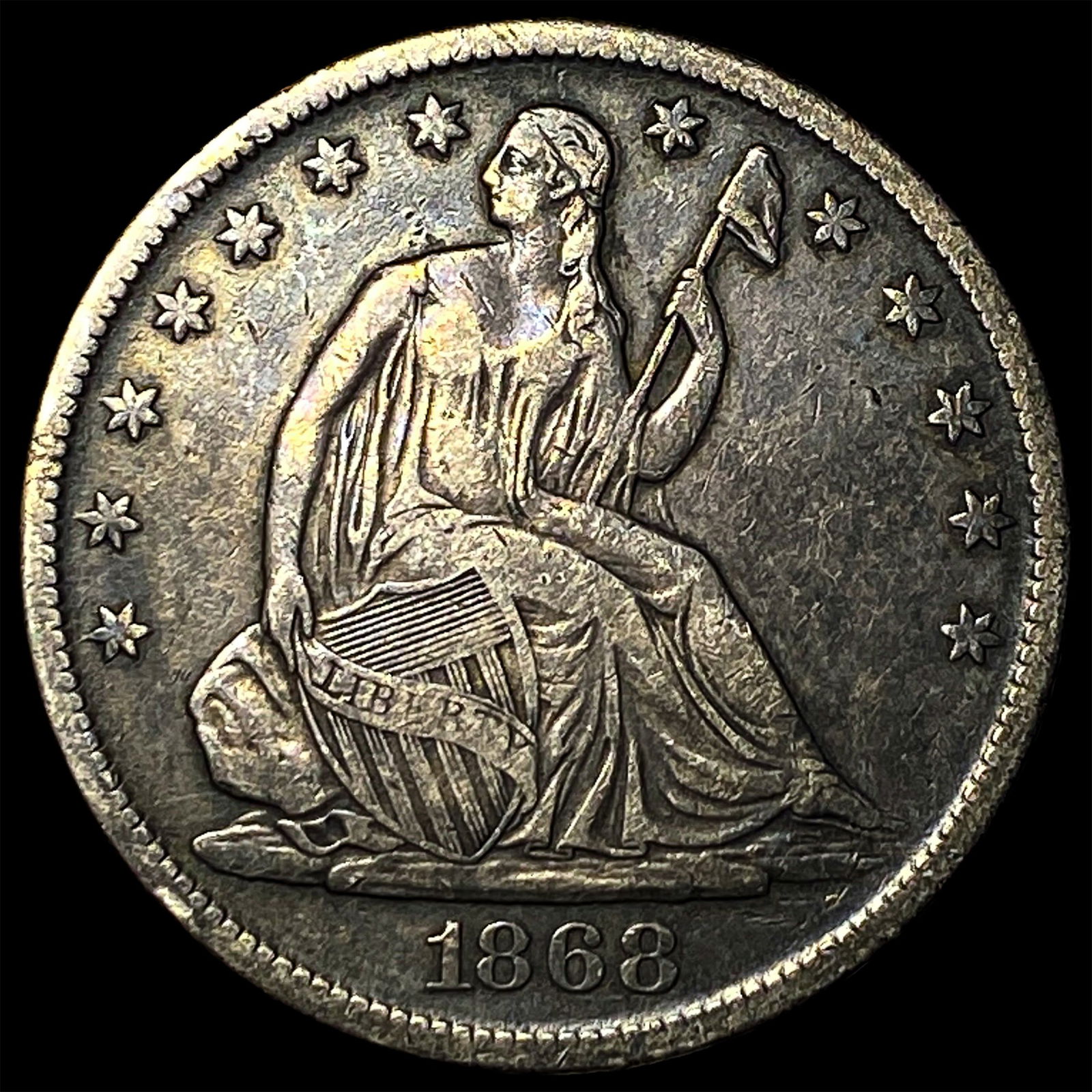1868-S Silver Half Dollar HIGH GRADE: 1868-S Silver Half Dollar HIGH GRADE
