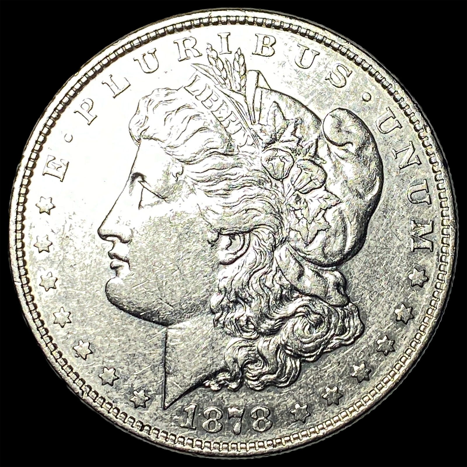 1878 Silver Morgan Dollar CLOSELY UNCIRCULATED: 1878 Silver Morgan Dollar CLOSELY UNCIRCULATED